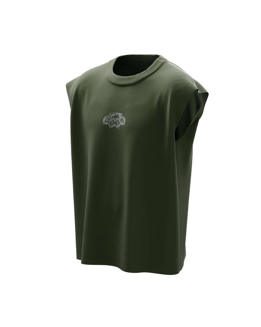 Basic Olive Green Genrage Unisex Vest