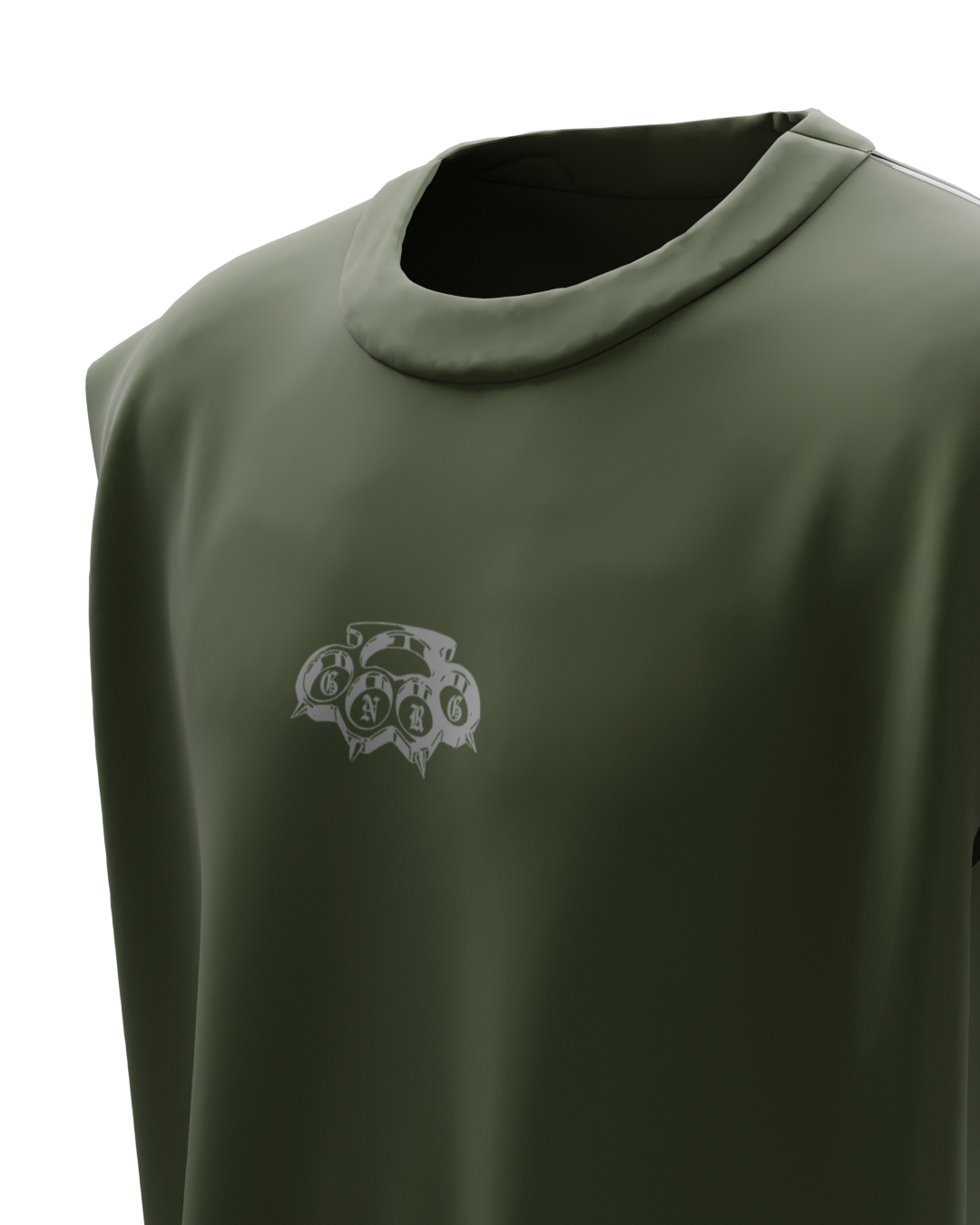 Basic Olive Green Genrage Unisex Vest