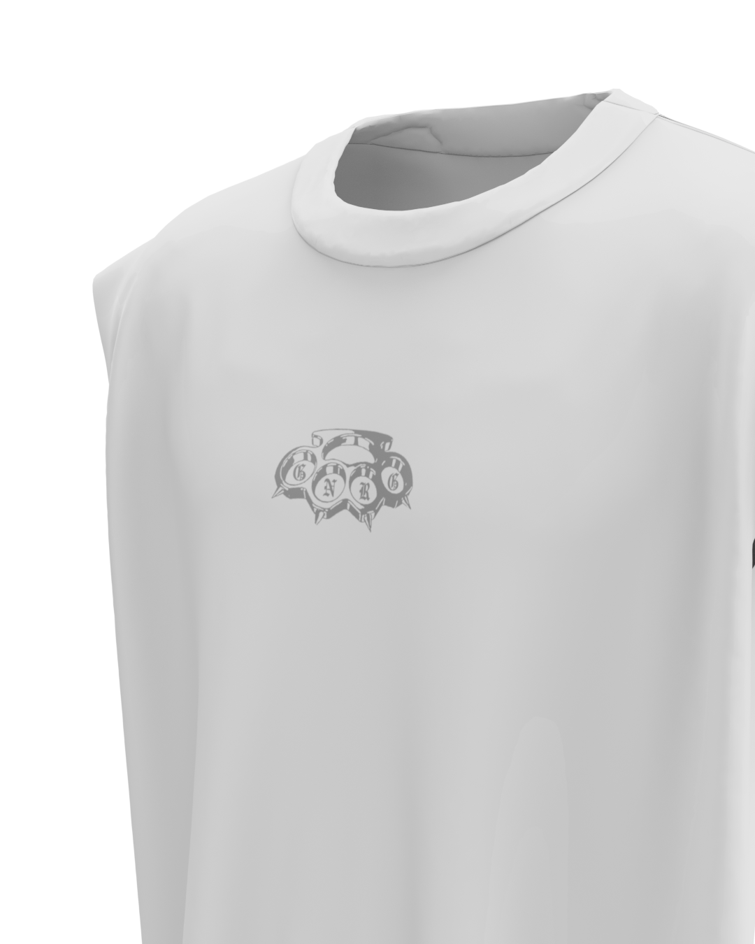 Basic White Genrage Unisex Vest