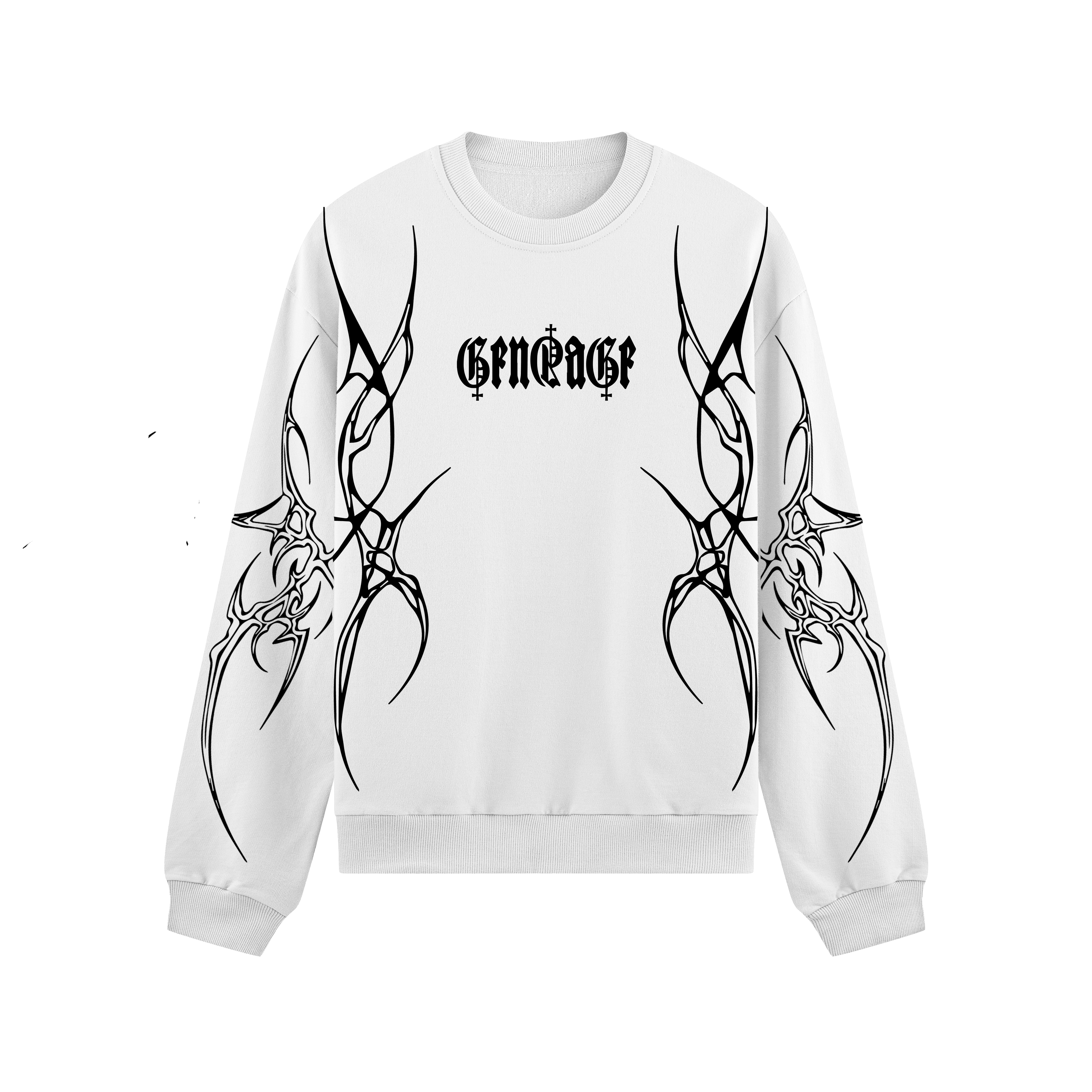 Distortion Boxy Long Sleeves Sweatshirt - GENRAGE