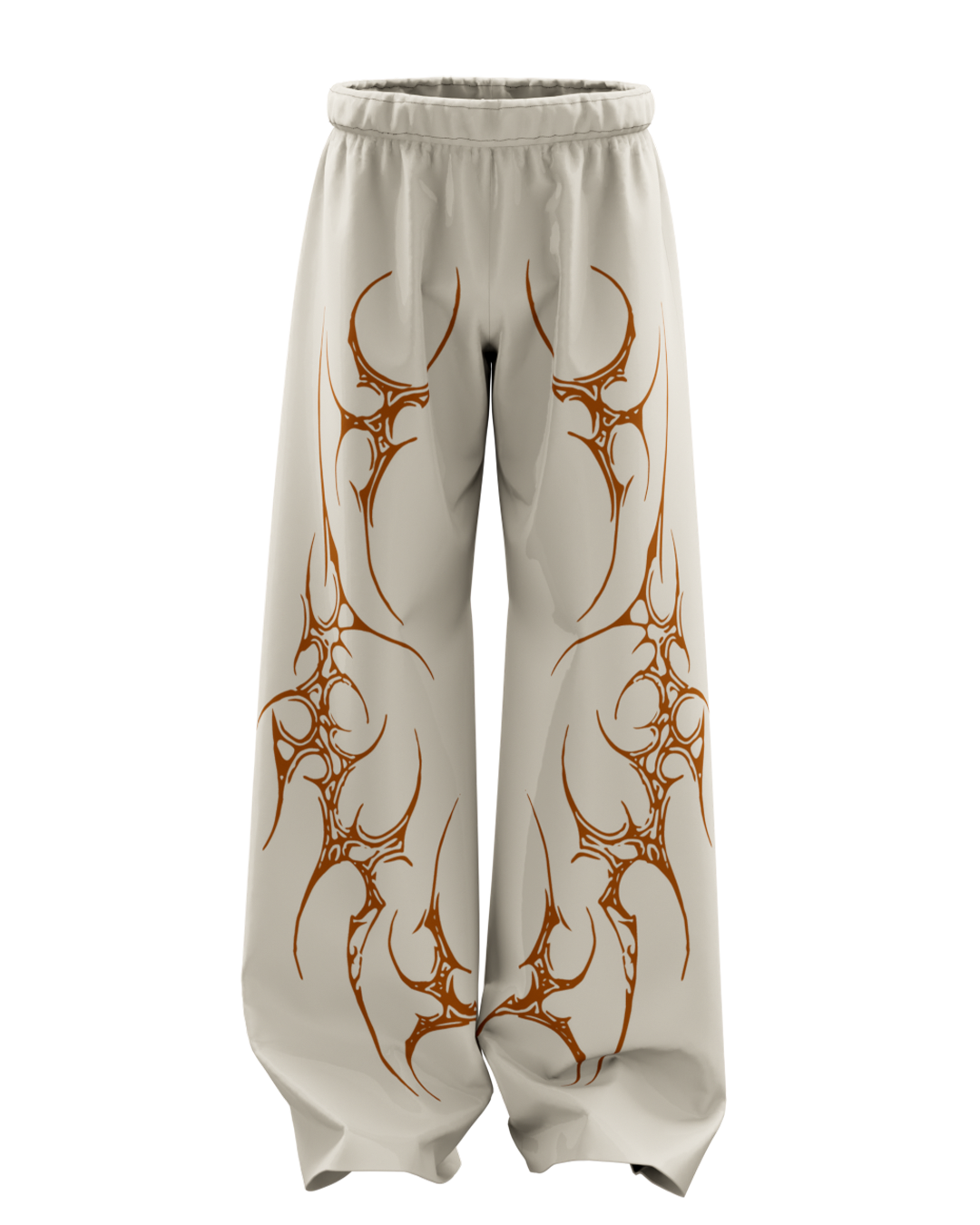 Latte Beige Scar Unisex Baggy Pants