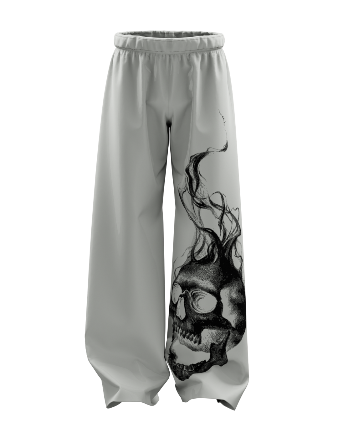 Haunt Unisex Grey Straight Fit Baggy Pants