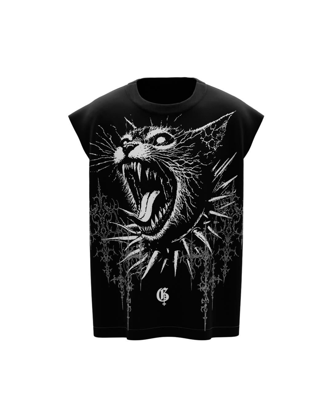 Klaw Black Unisex Boxy Vest