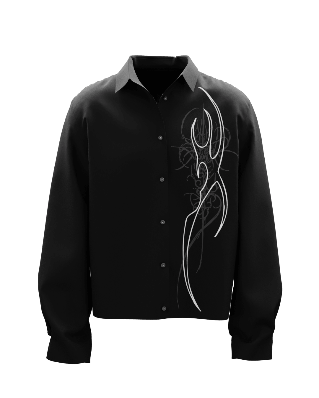 Celestial Boxy Black Oversized Shirt - GENRAGE