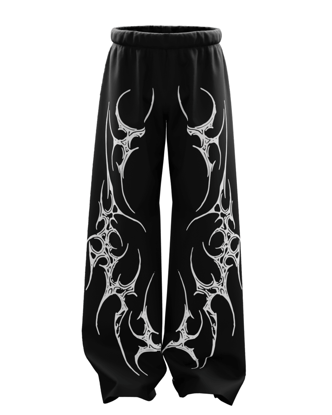 Black Scar Unisex Straight Baggy Pants - GENRAGE