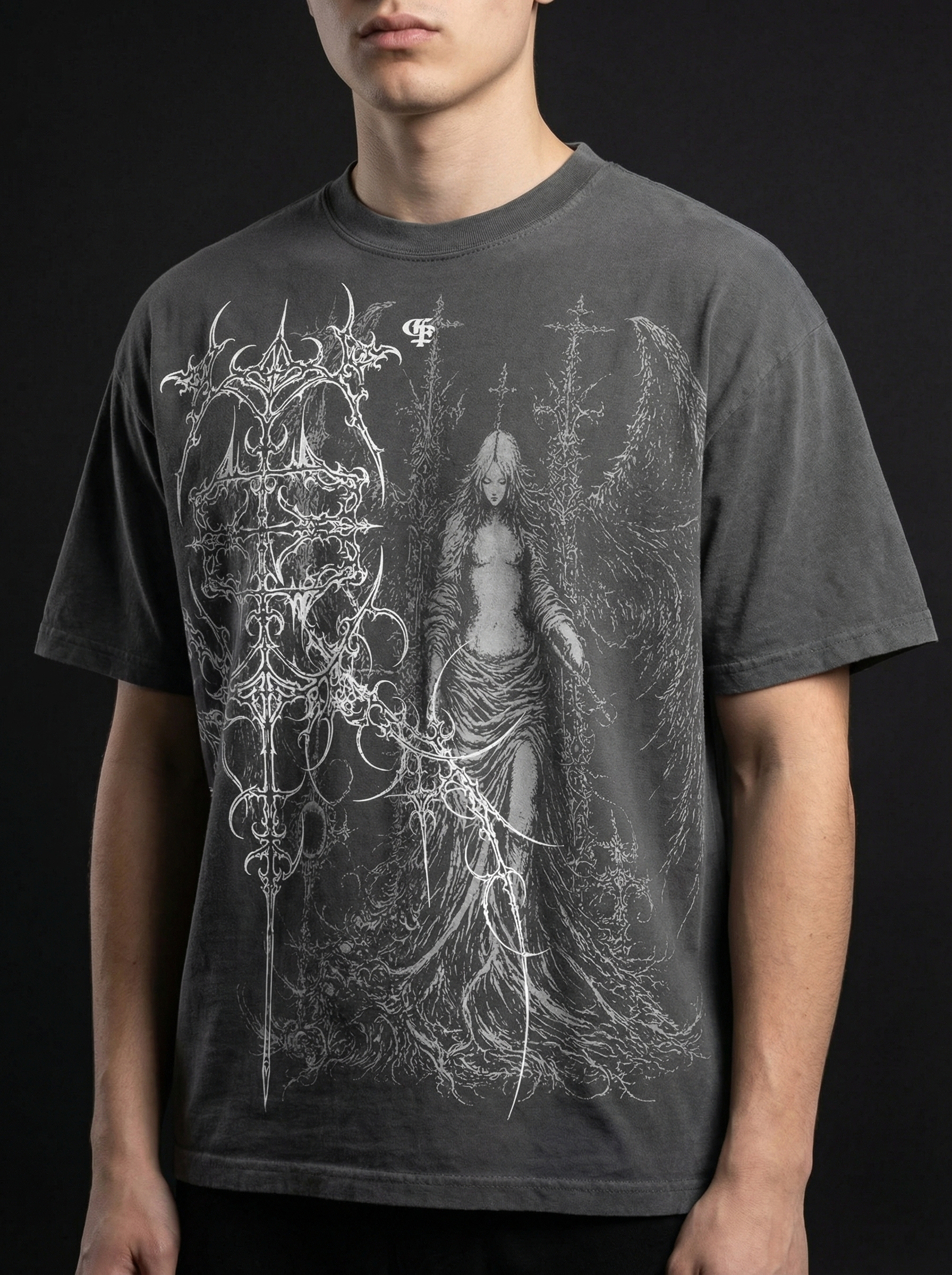 Astra Grey Boxy Oversized Tshirt