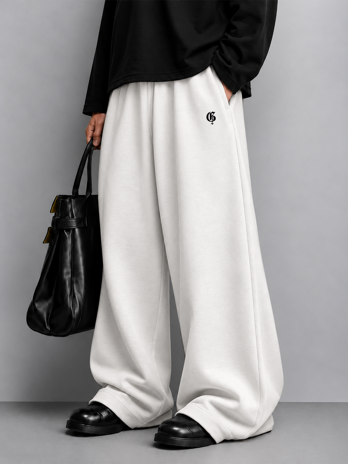 Basic White Baggy Pants