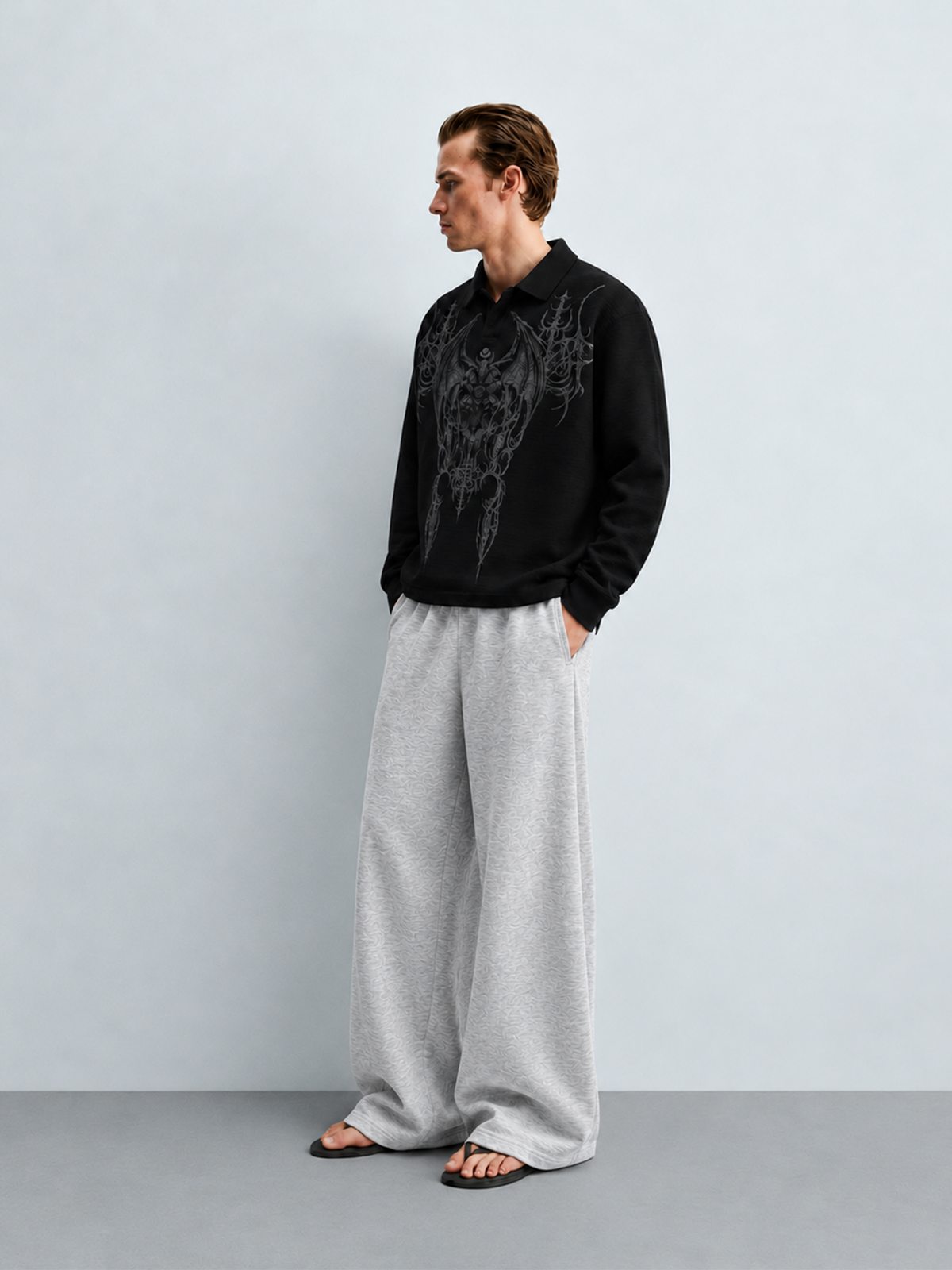 Blank Grey Baggy Pants