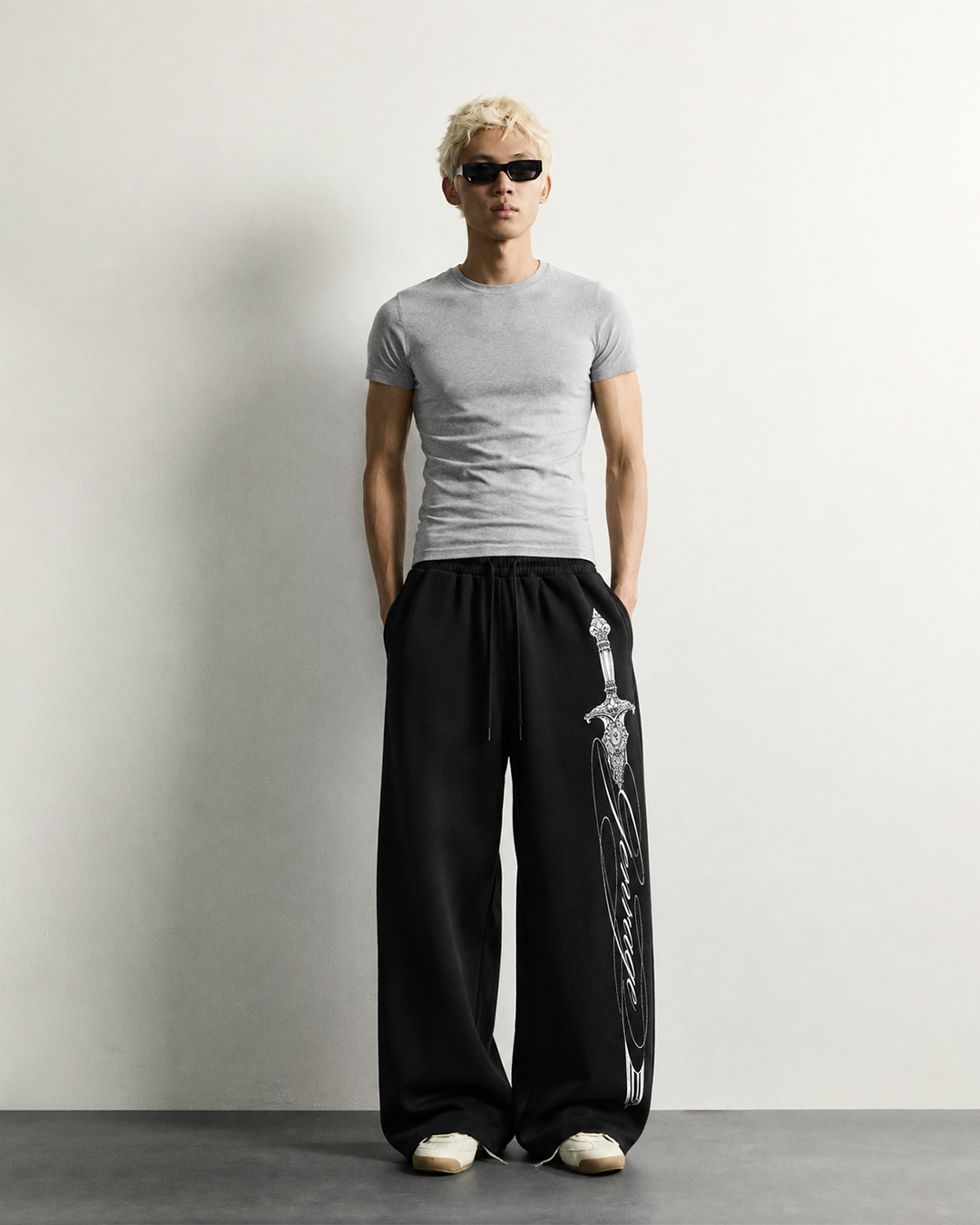 Signature Black Baggy Pants