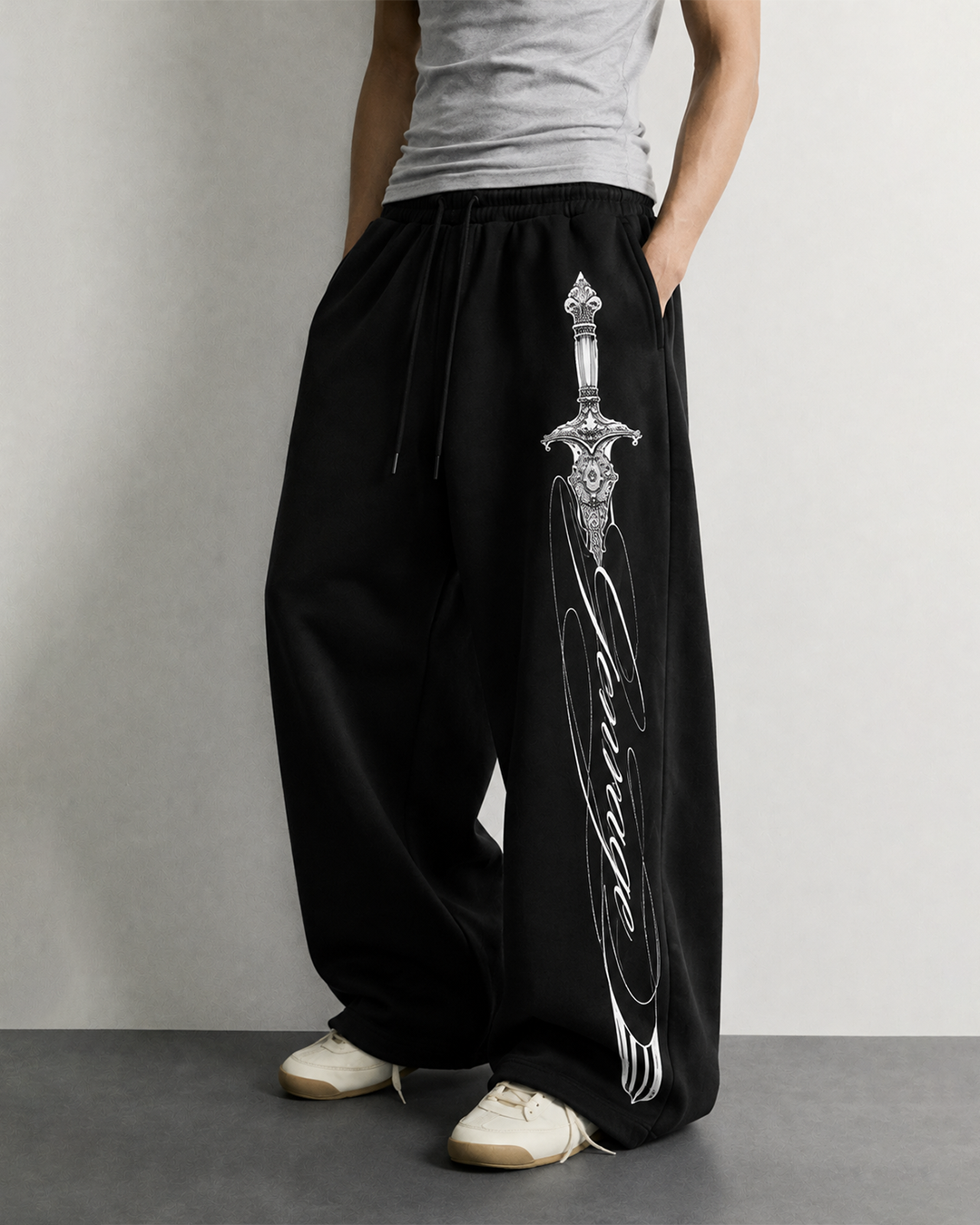 Signature Black Baggy Pants