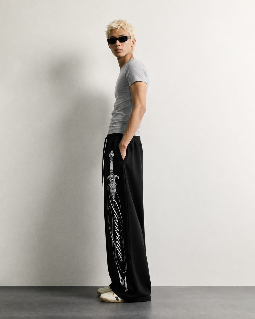 Signature Black Baggy Pants
