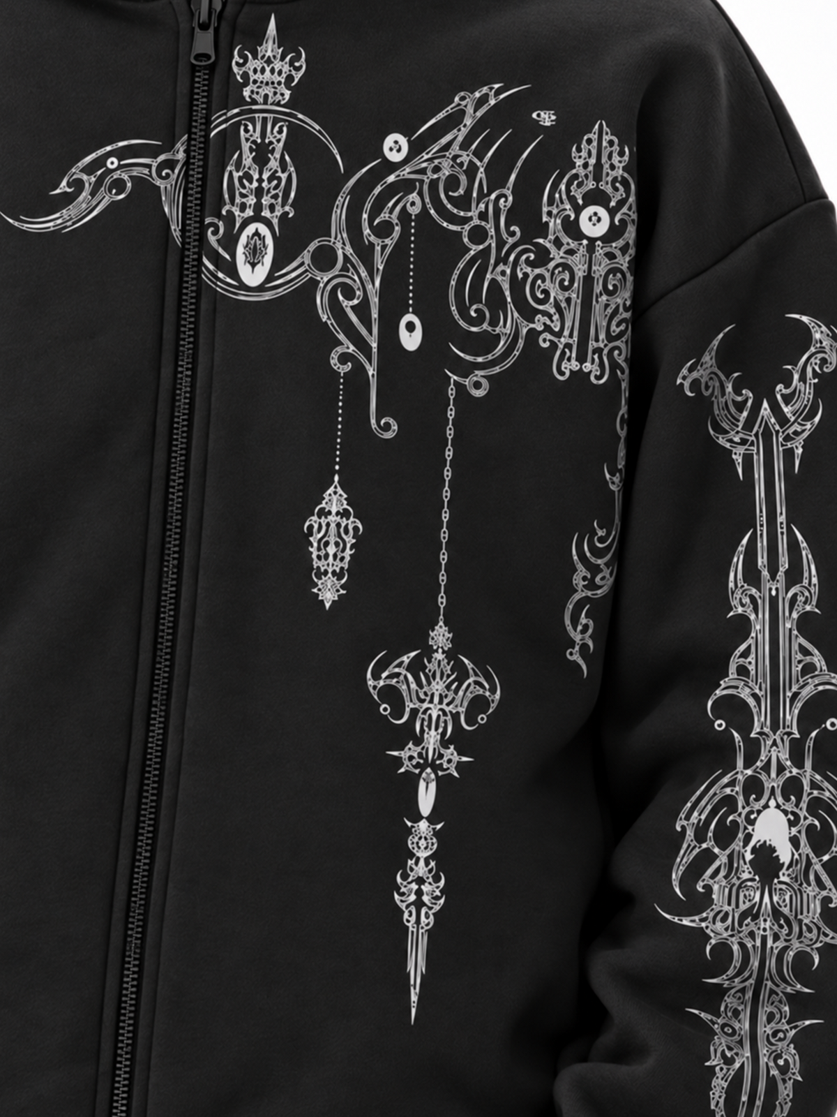 Heresy Dark Grey Zipper Hoodie