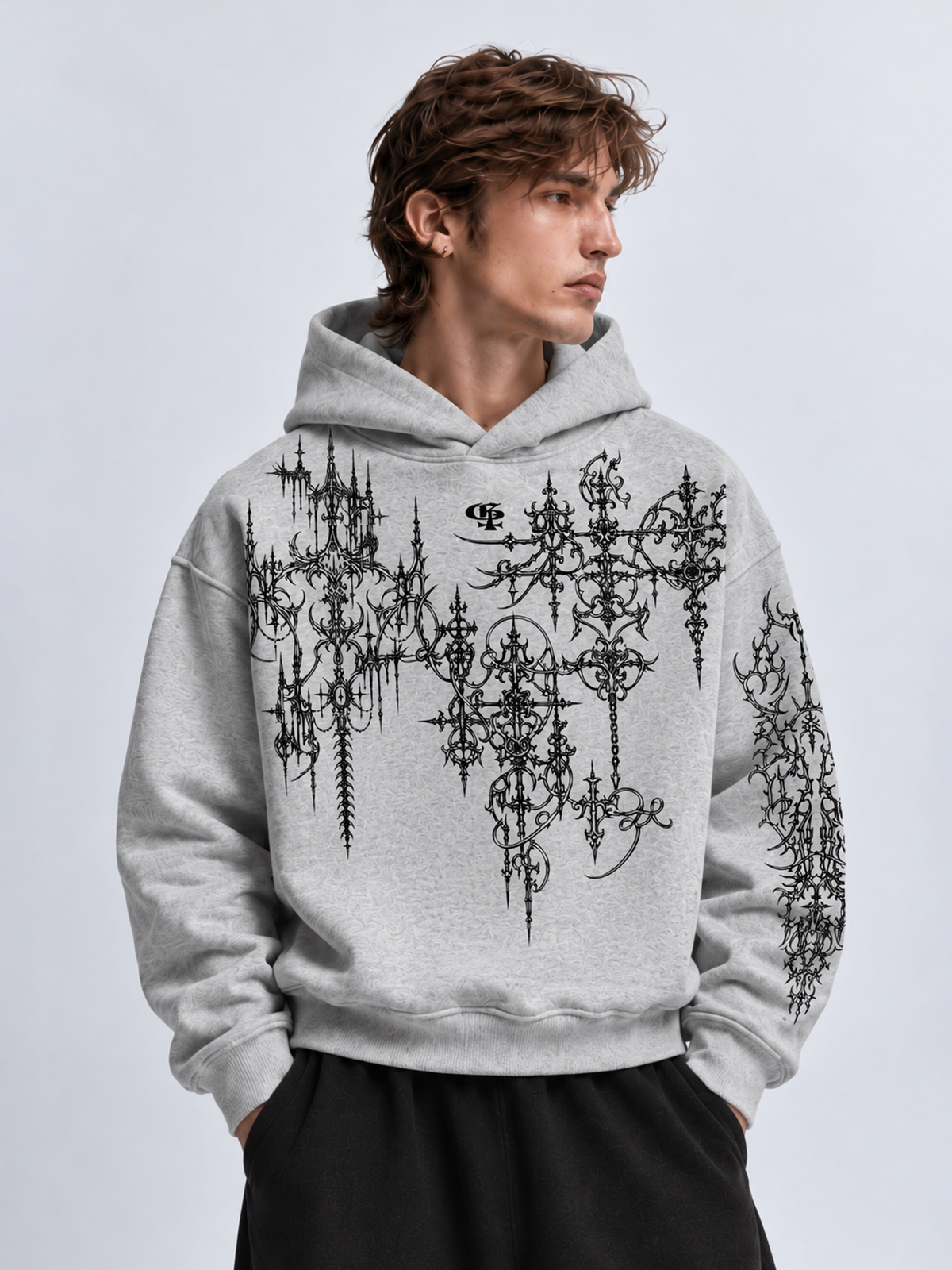 Nexus Melange Boxy Hoodie
