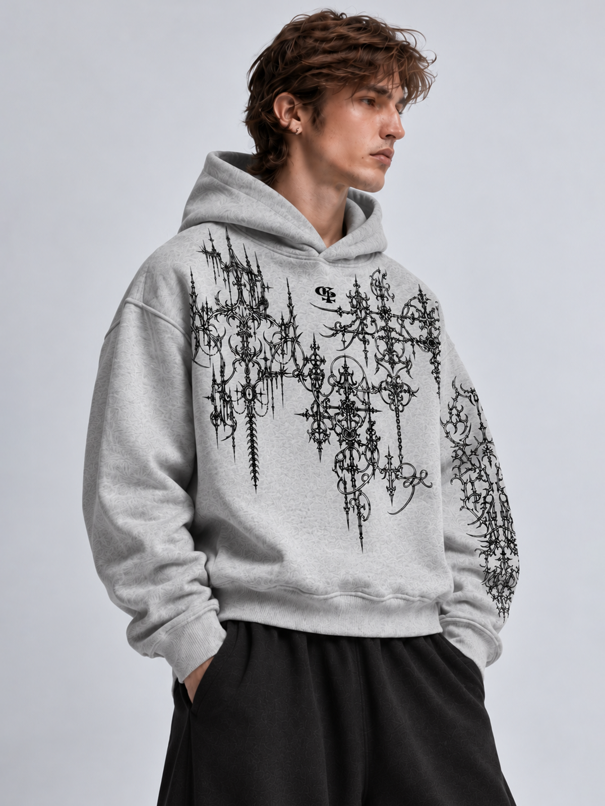Nexus Melange Boxy Hoodie
