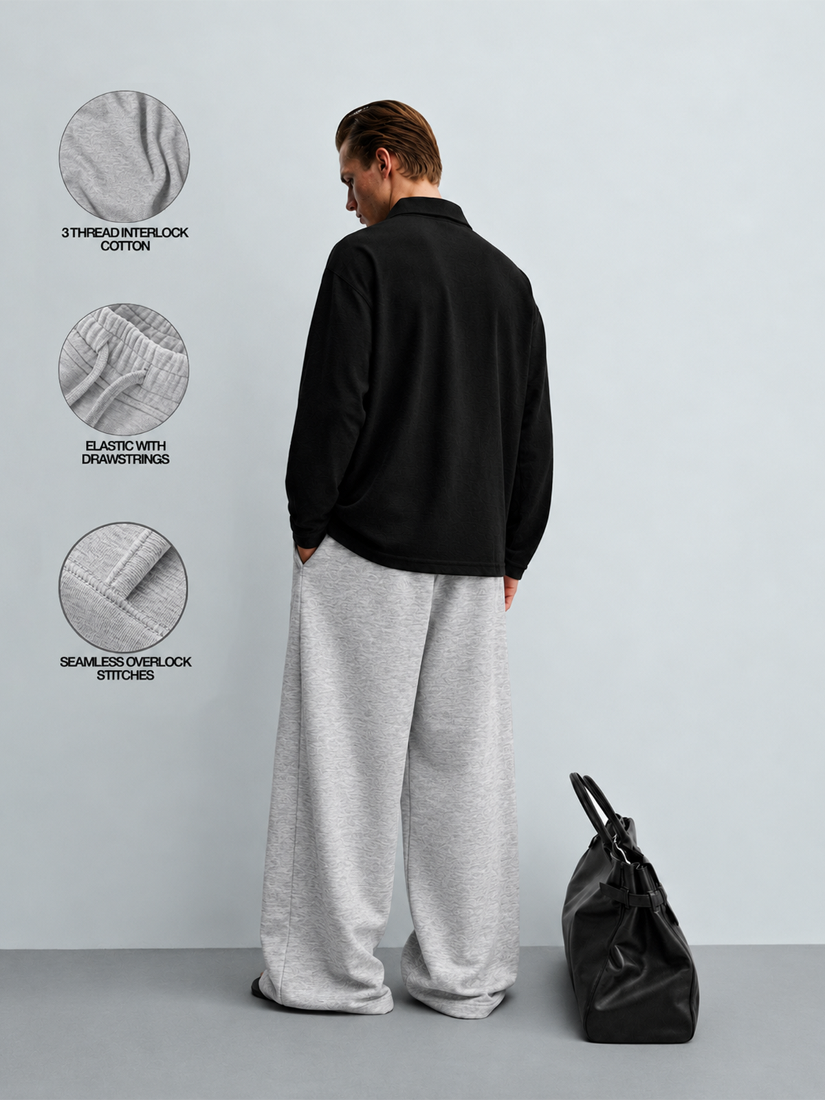 Blank Grey Baggy Pants