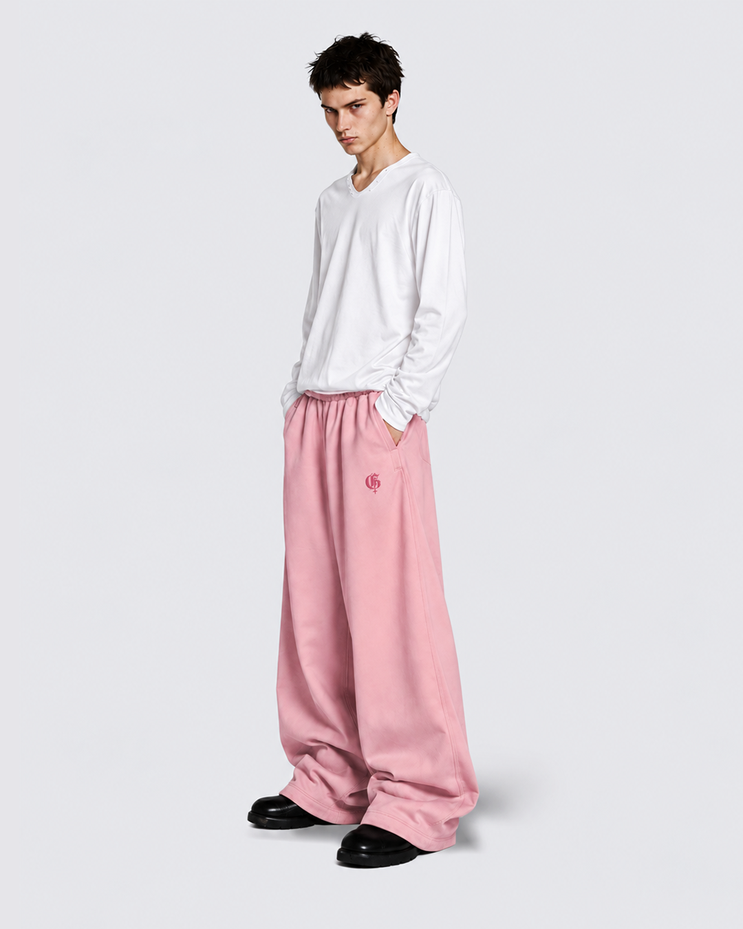 Basic Pink Baggy Pants