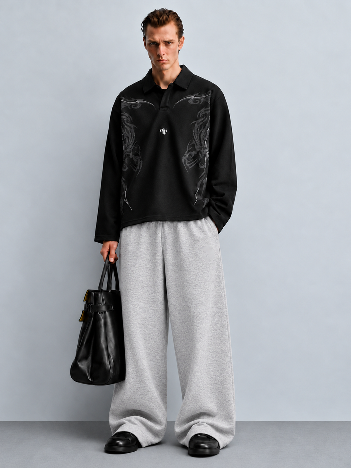 Blank Grey Baggy Pants