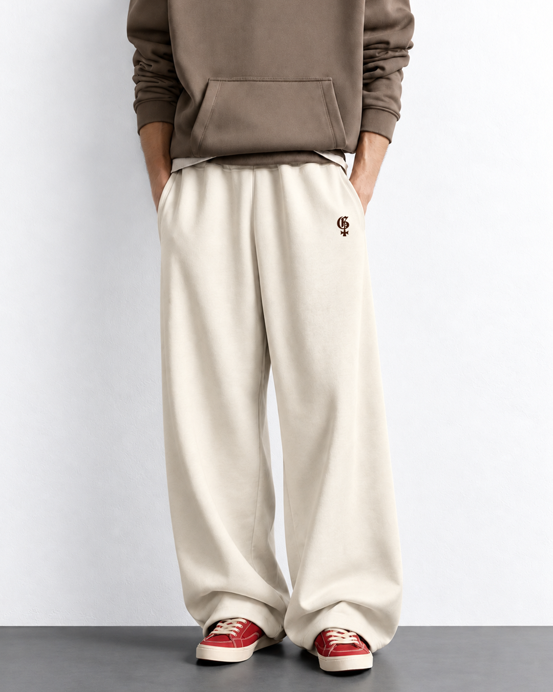 Basic Beige Baggy Pants