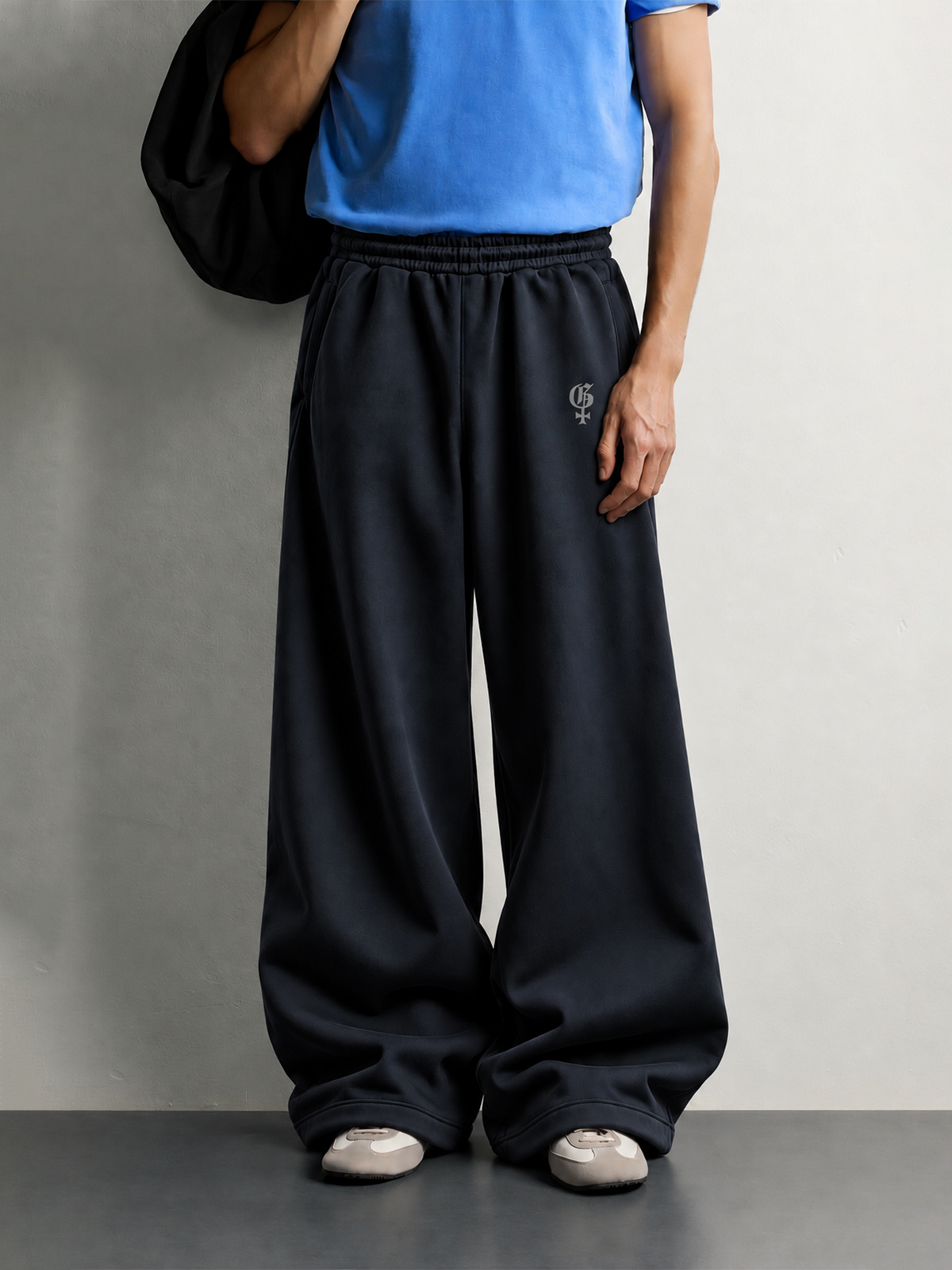 Basic Navy Baggy Pants