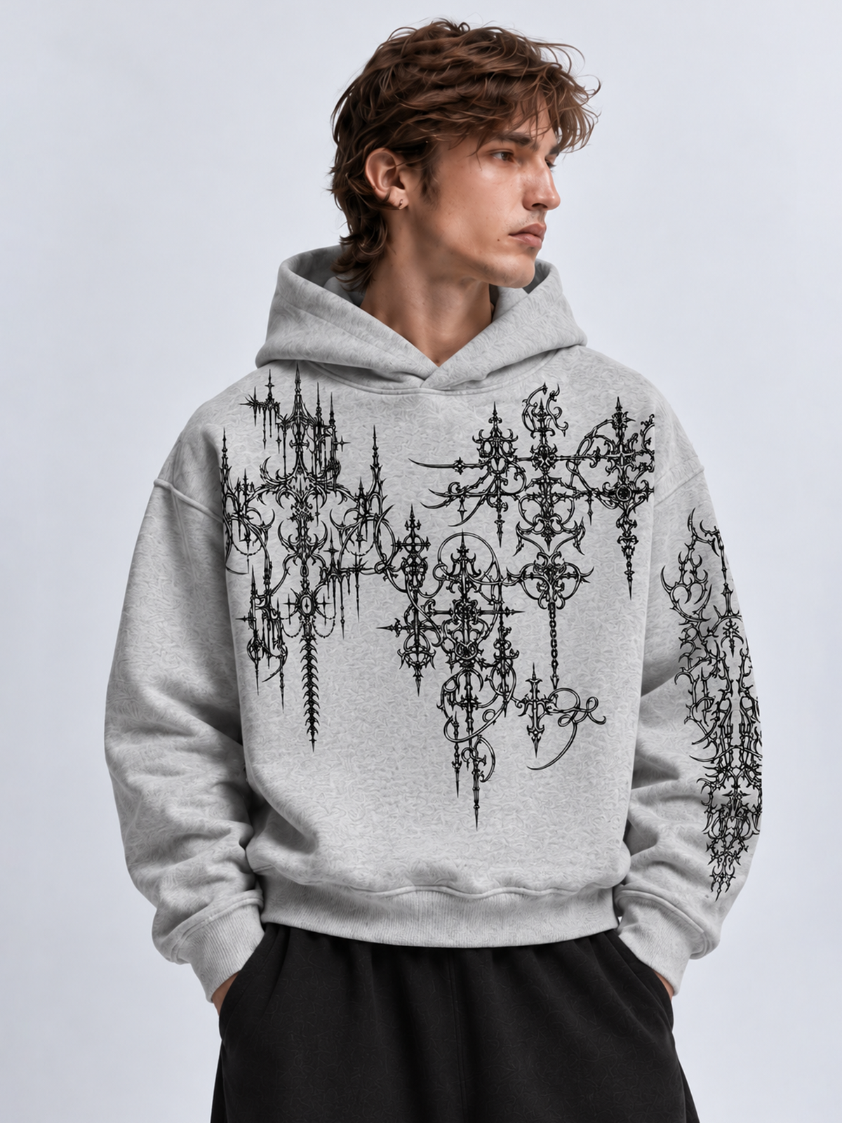 Nexus Melange Boxy Hoodie