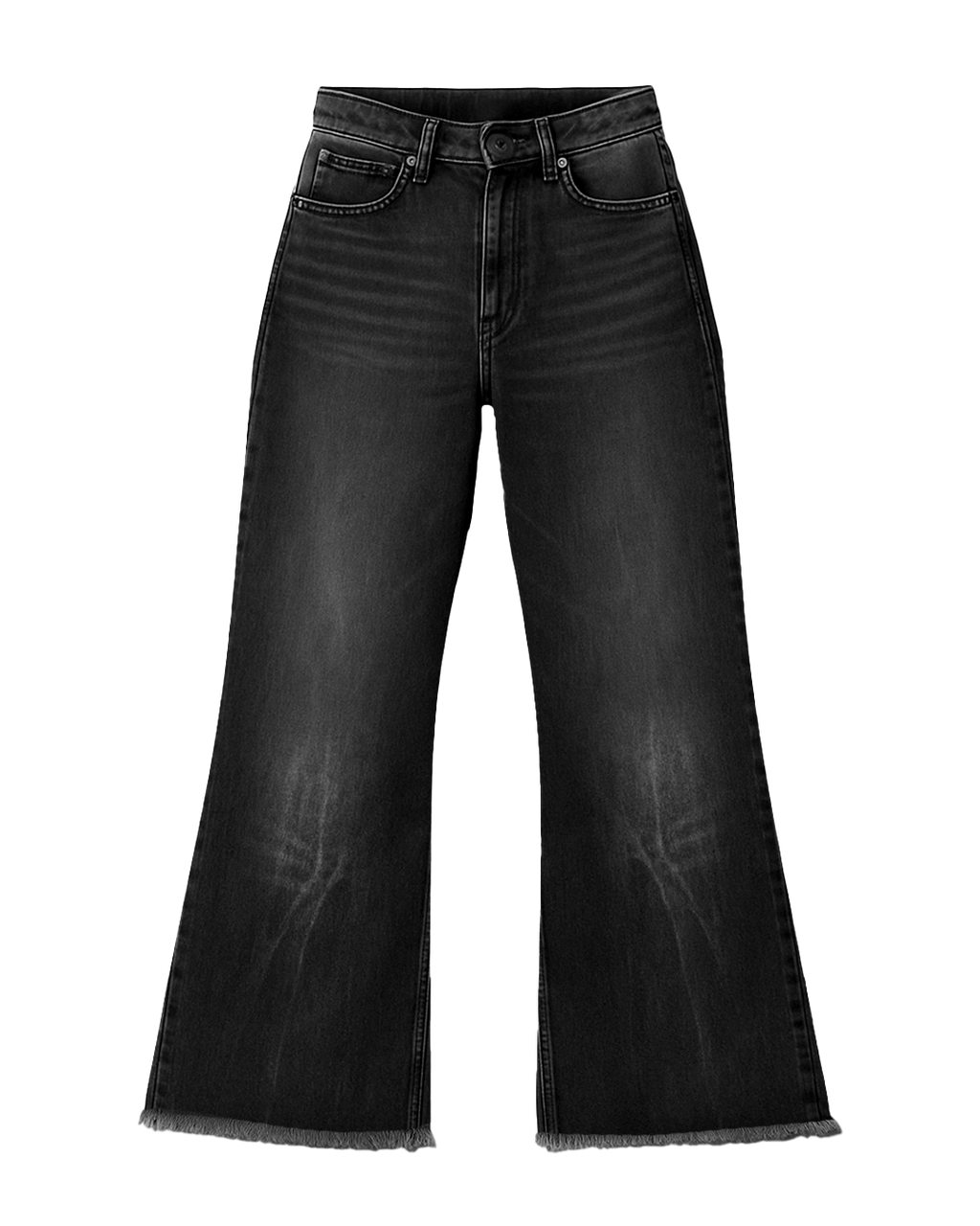 【2plan】Cheek Black Washing Bootcut Denim Bootcut-Denim-Washed-
