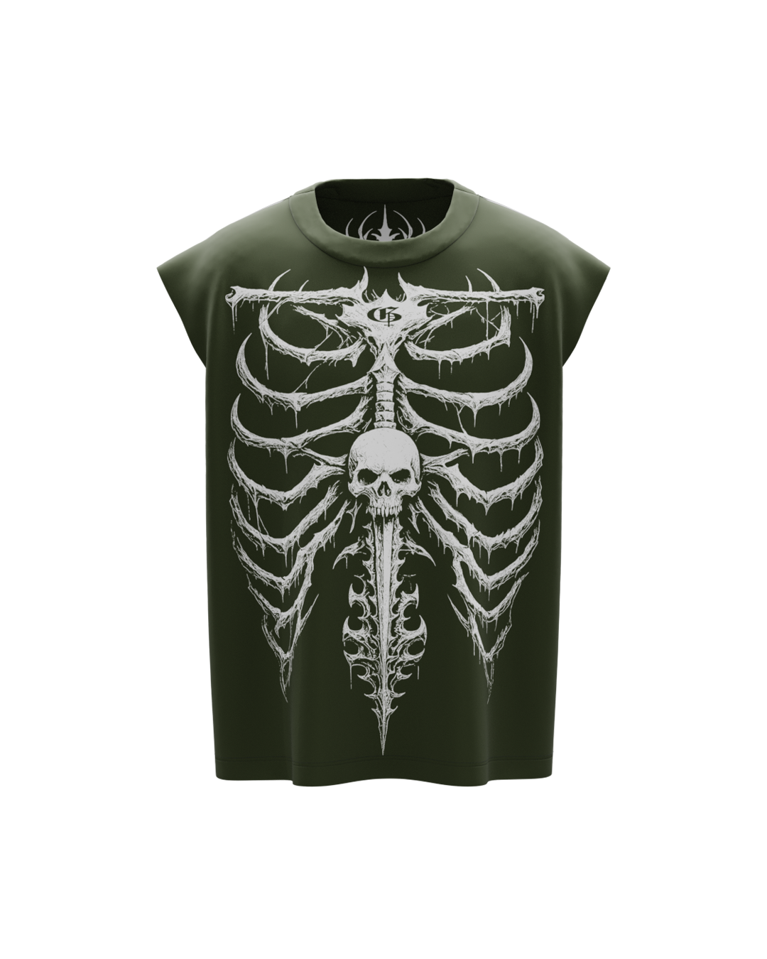 Axial Olive Boxy Unisex Vest