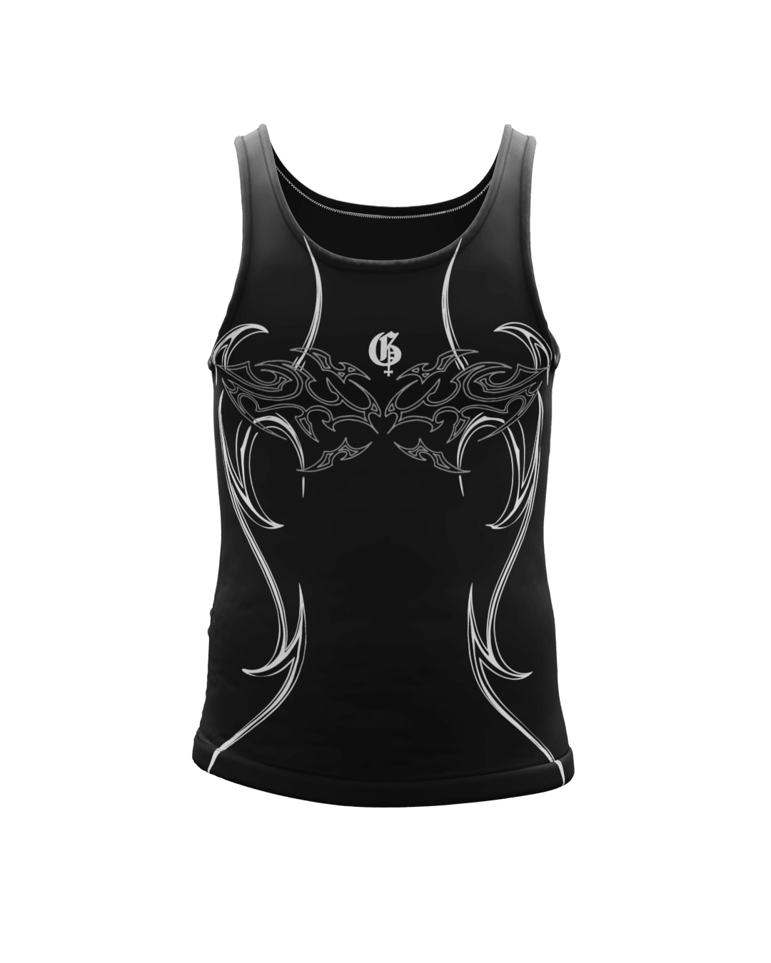 Onyx Black Compression Tank Top - GENRAGE