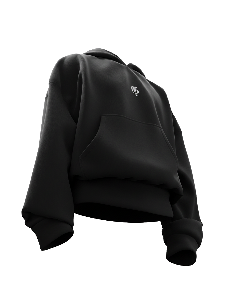 Basic Black Boxy Oversized Hoodie