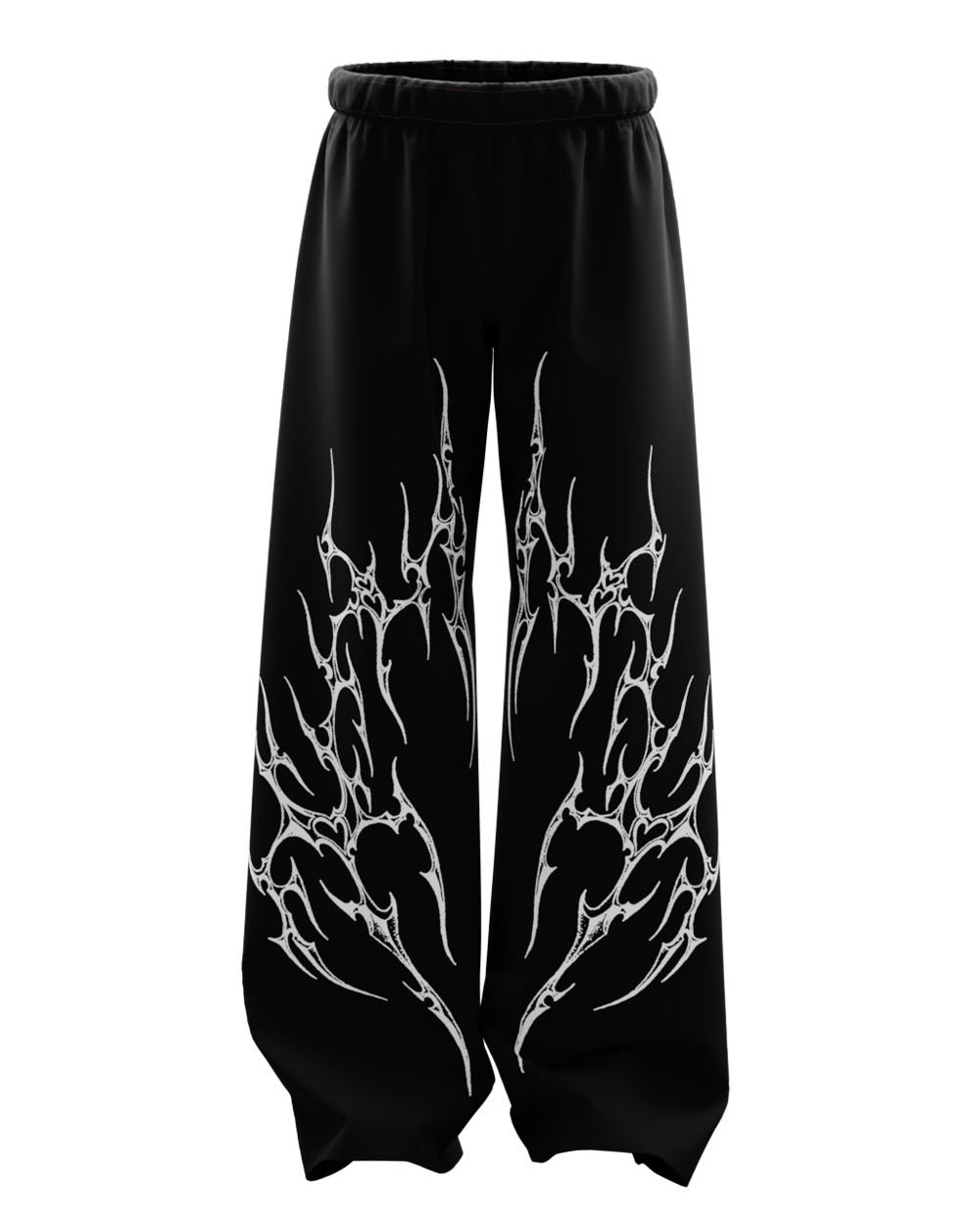 Bexor Black Unisex Straight Fit Baggy Pants