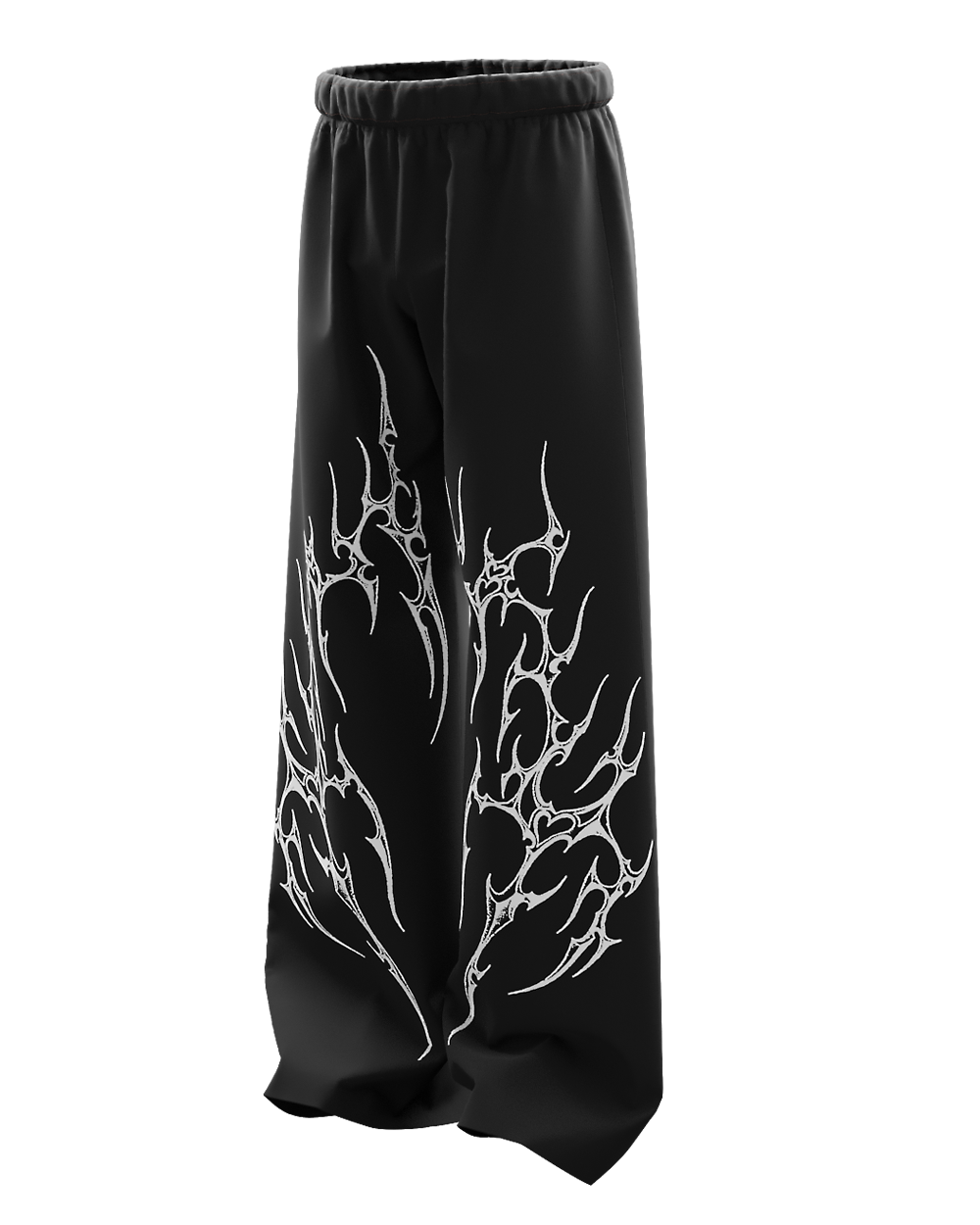 Bexor Black Unisex Straight Fit Baggy Pants