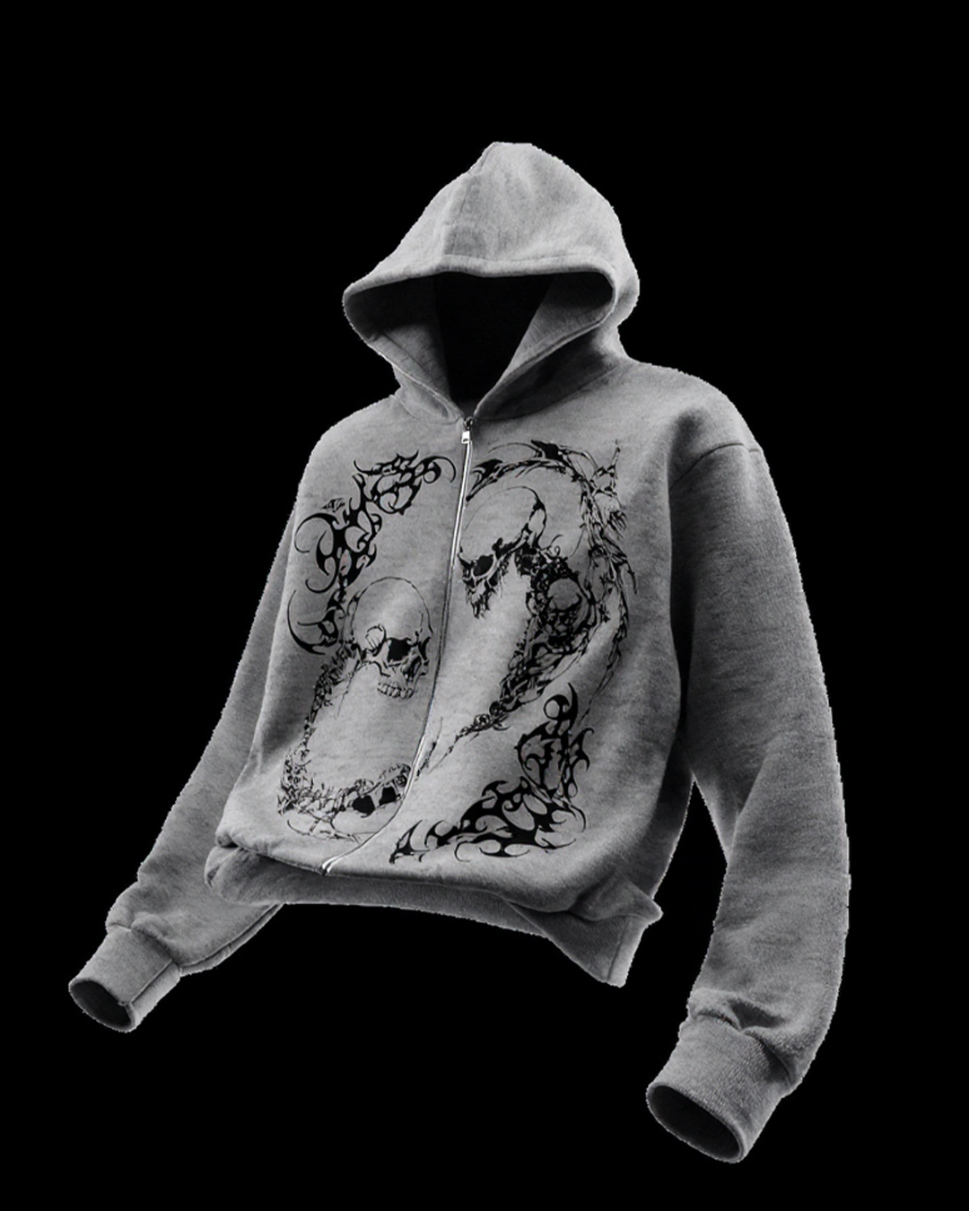 Biface Melange Unisex Zipper Hoodie
