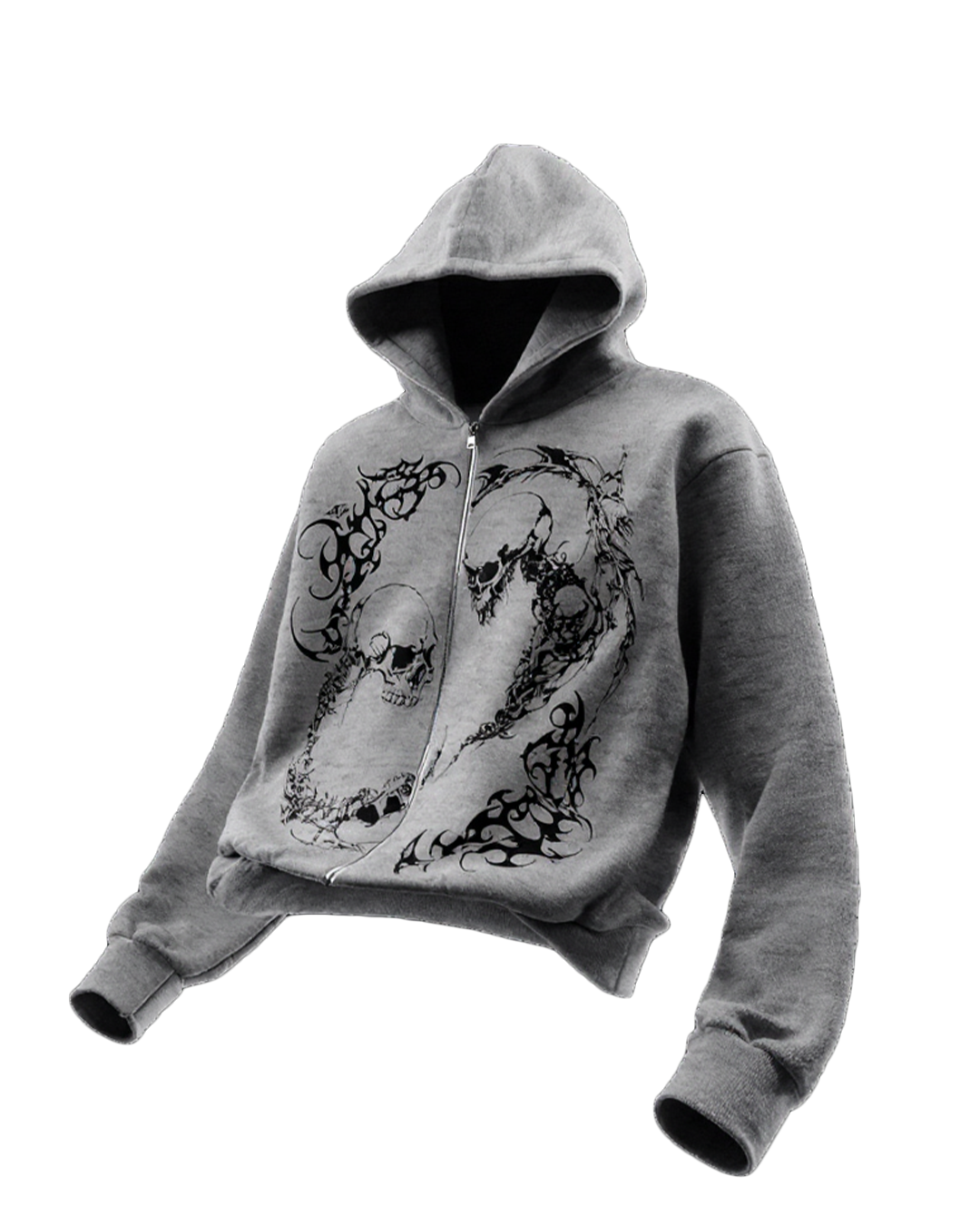 Biface Melange Unisex Zipper Hoodie