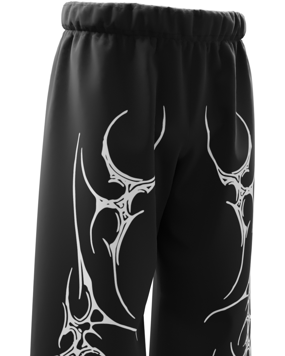 Black Scar Unisex Straight Baggy Pants