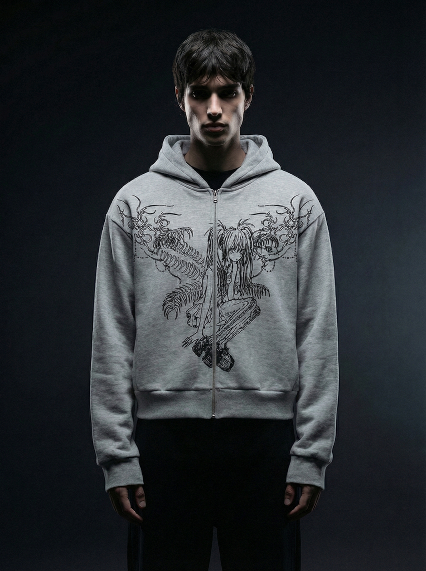 Duality Melange Unisex Zipper Hoodie