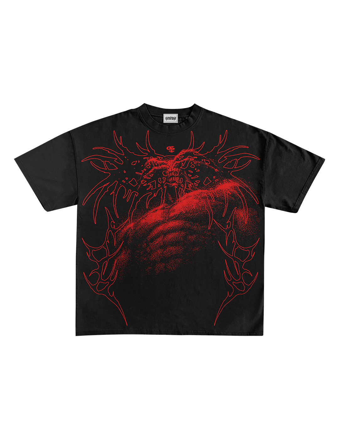 Mahoraga Black Boxy Oversized Tshirt