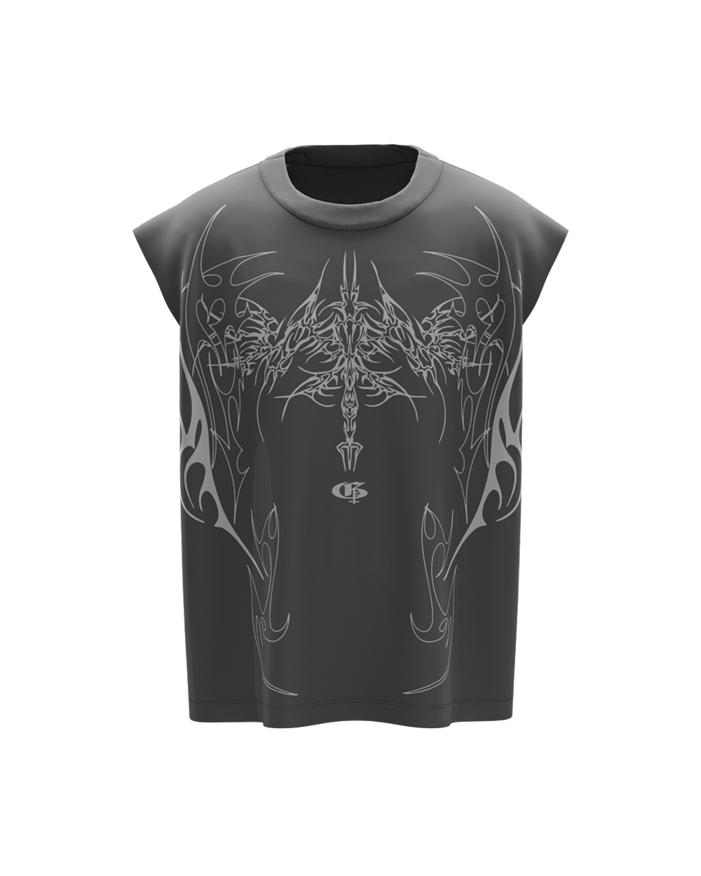 Cipher Dark Grey Unisex Boxy Vest