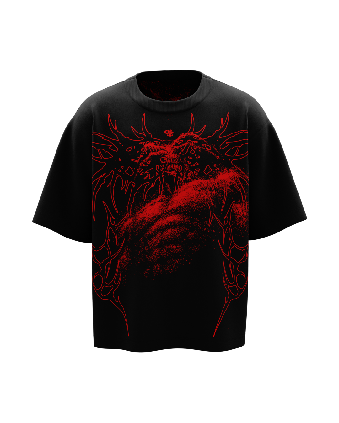 Mahoraga Black Boxy Oversized Tshirt