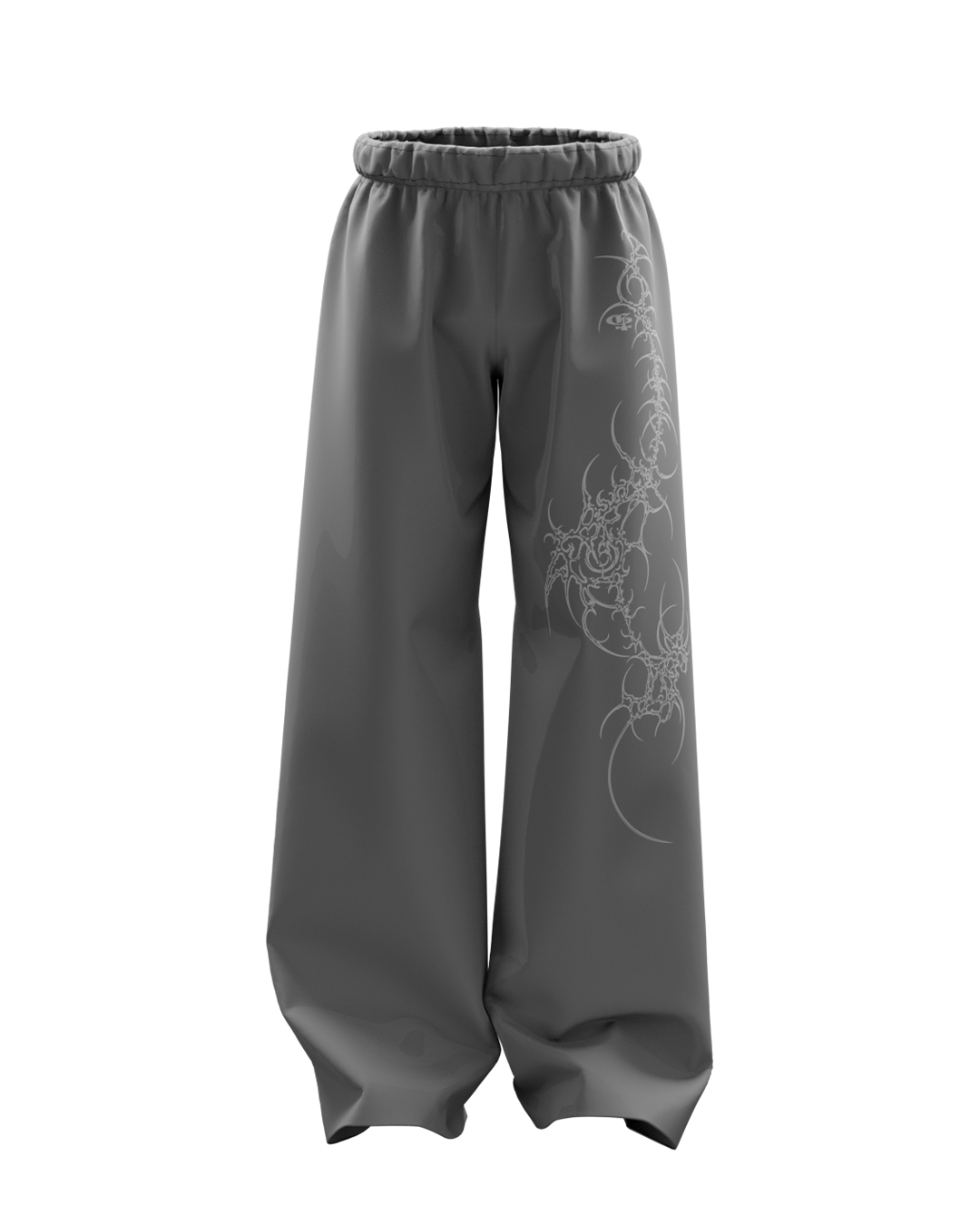 Crest Dark Grey Unisex Straight Fit Baggy Pants