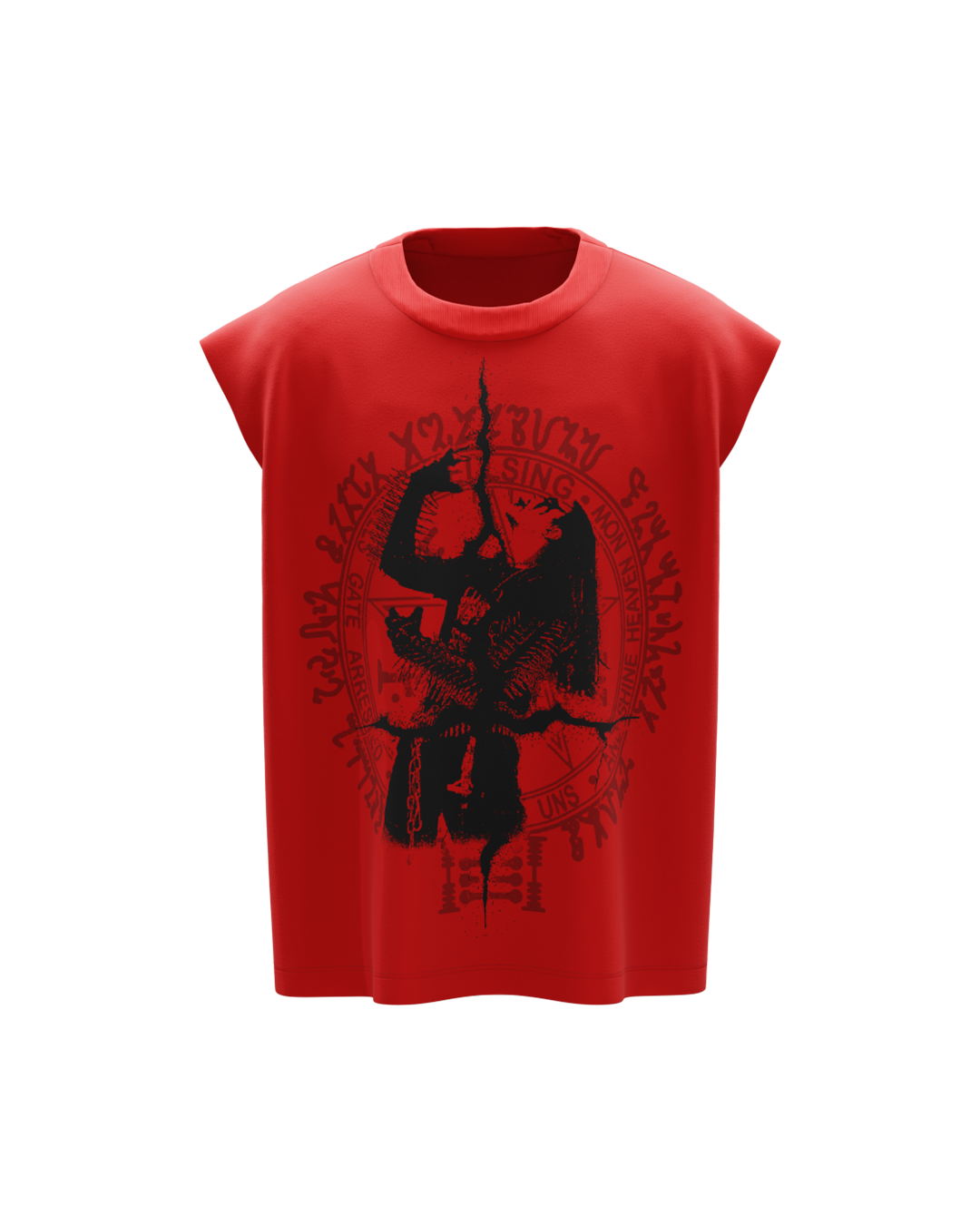 Crimson Red Boxy Unisex Vest