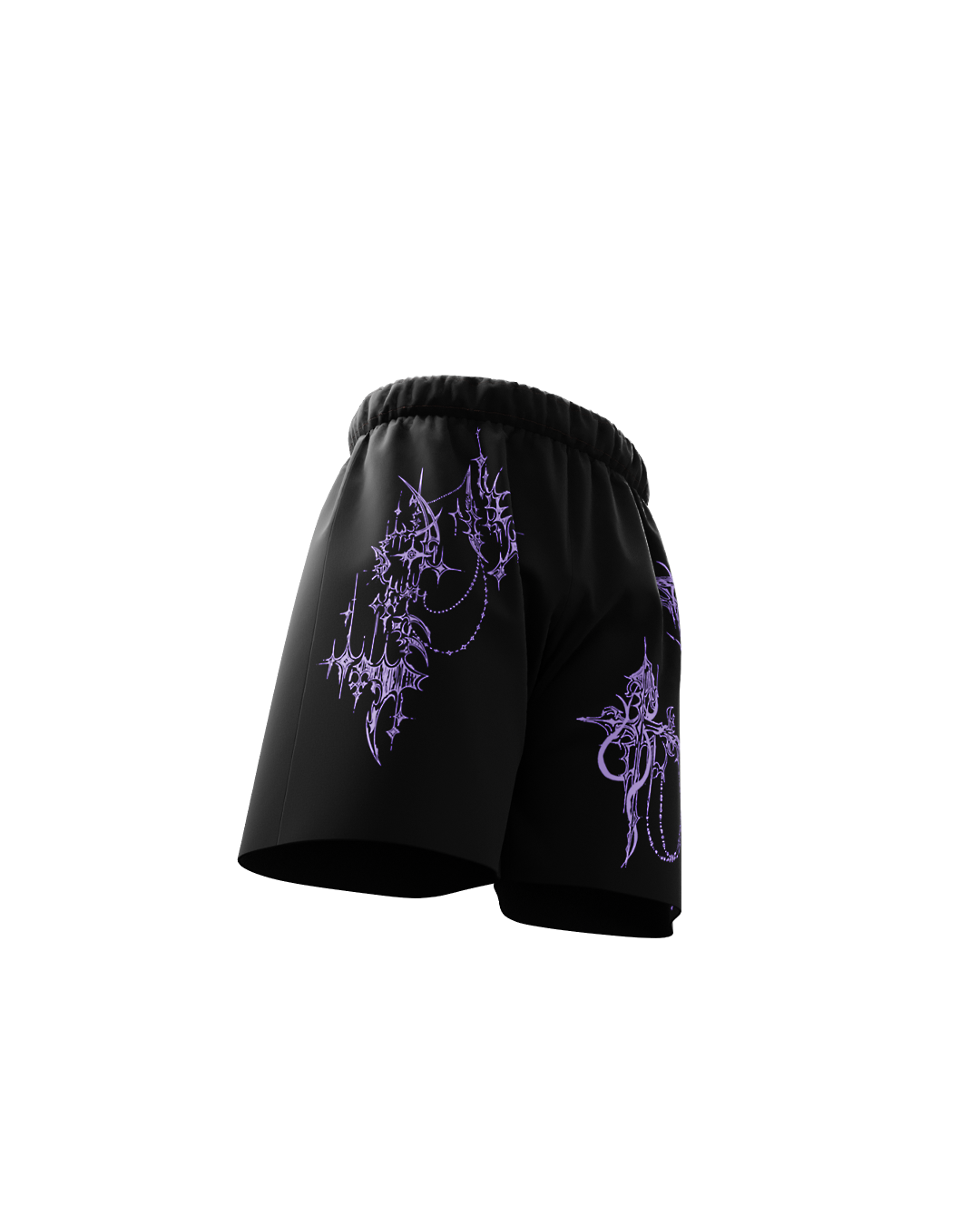 Zyra Black Unisex Shorts