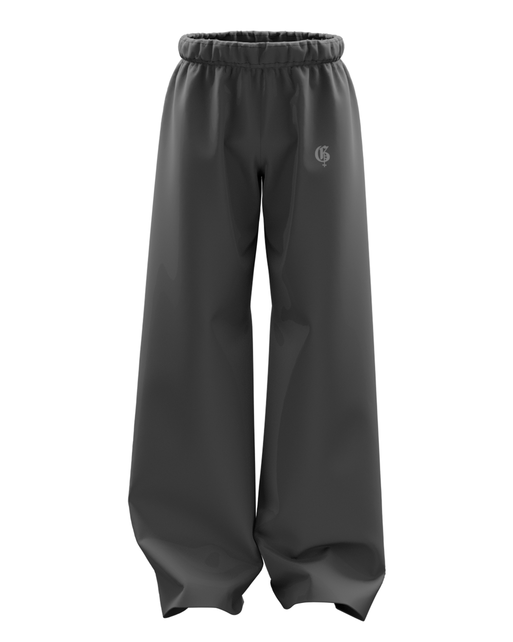 Dark Grey Basic Genrage Baggy Pants