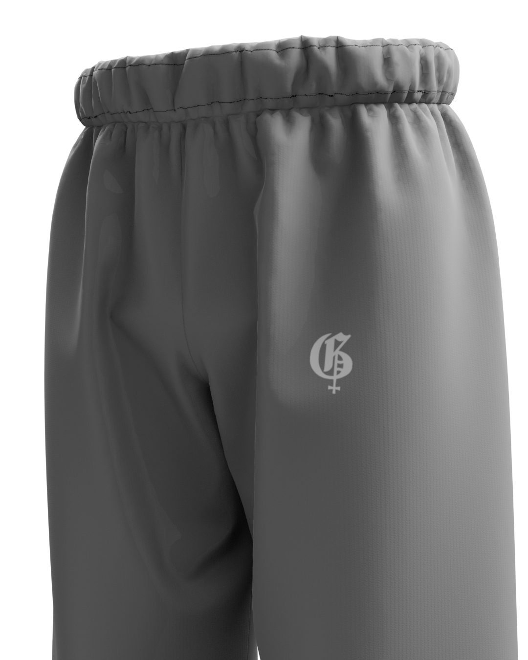 Dark Grey Basic Genrage Baggy Pants