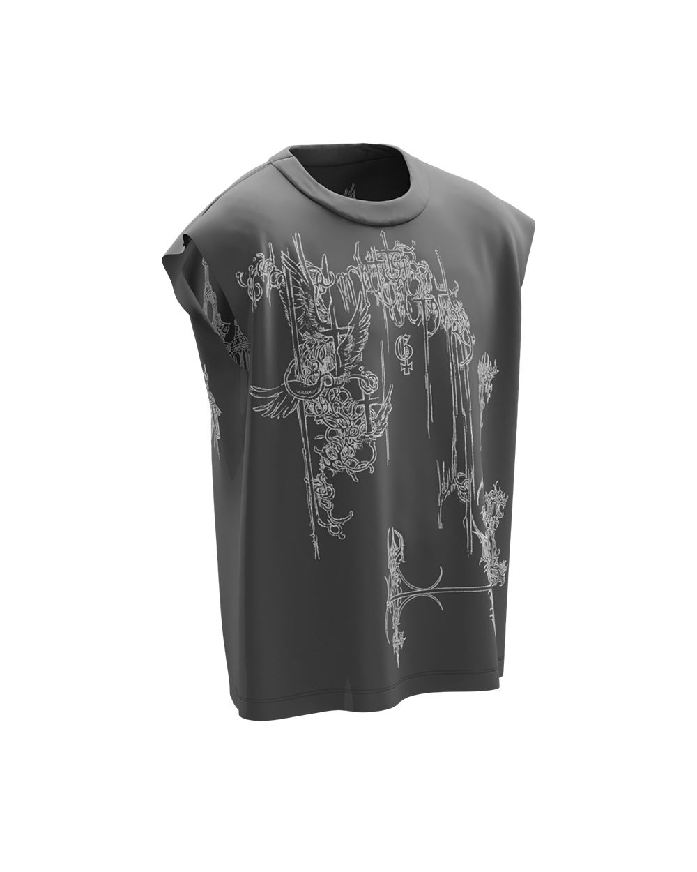 Dredge Dark Grey Unisex Boxy Vest