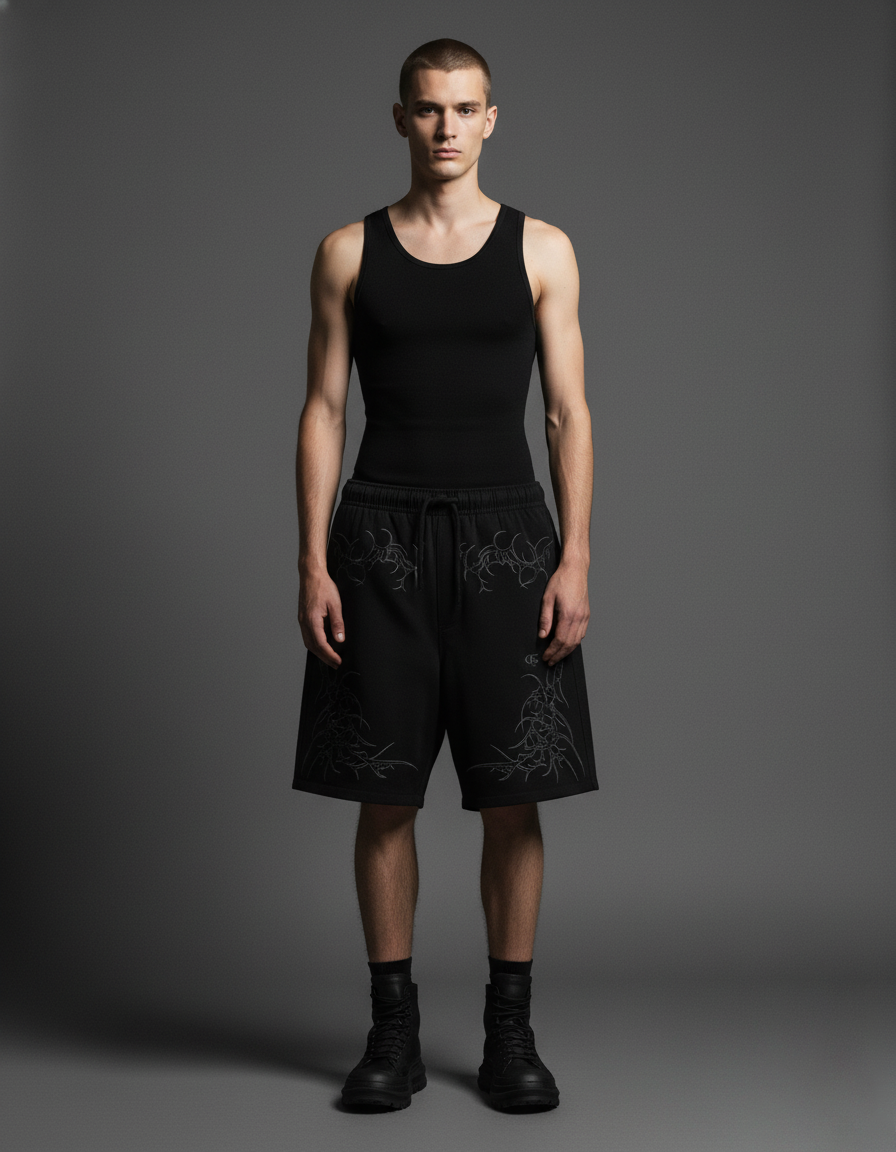 Drift Black Unisex Shorts