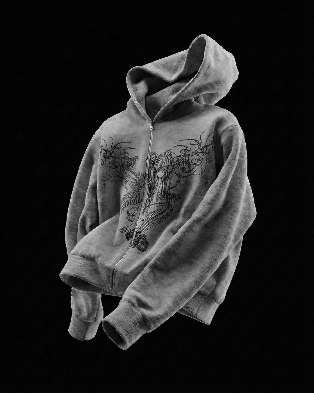 Duality Melange Unisex Zipper Hoodie