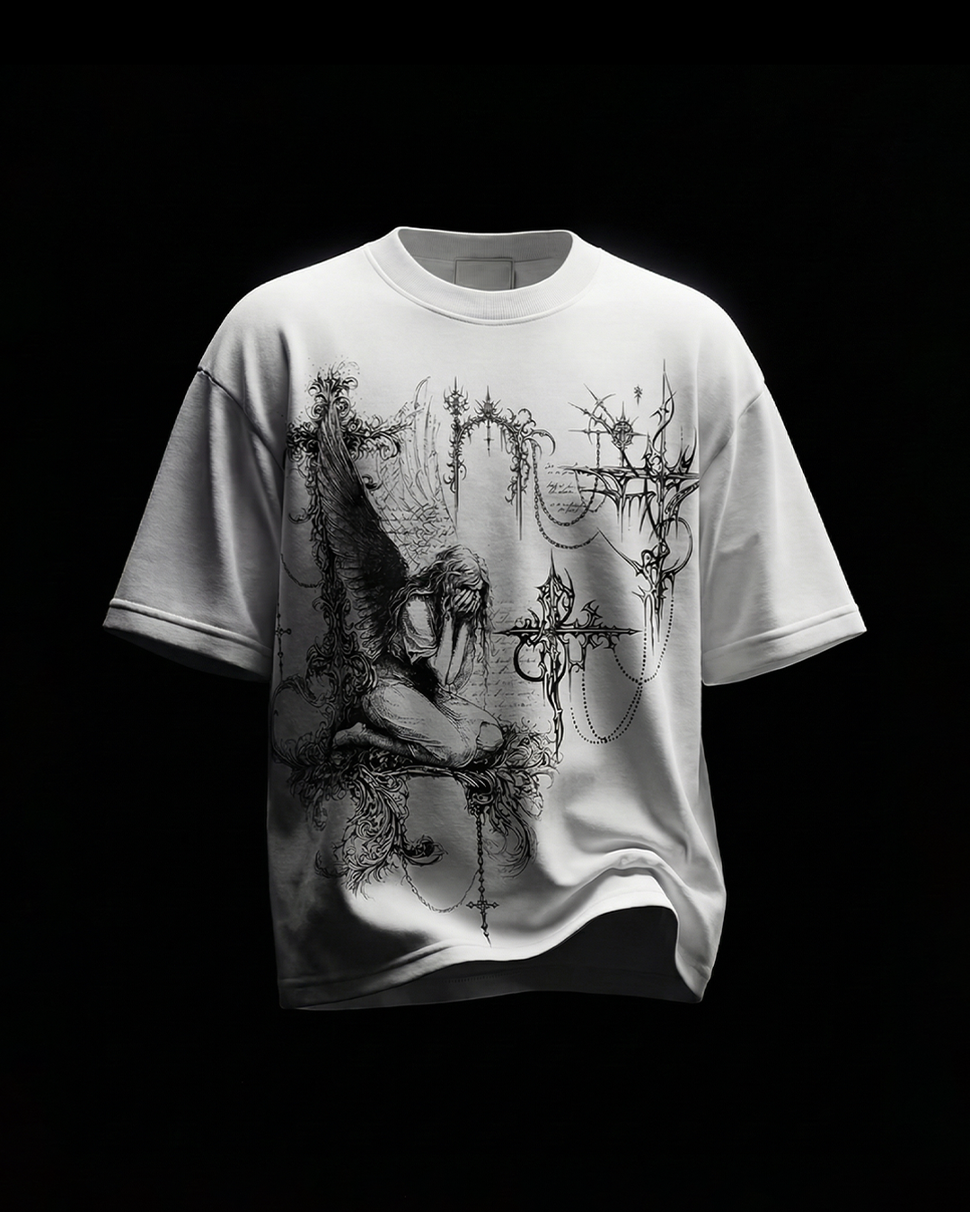 Exile White Boxy Oversized Tshirt