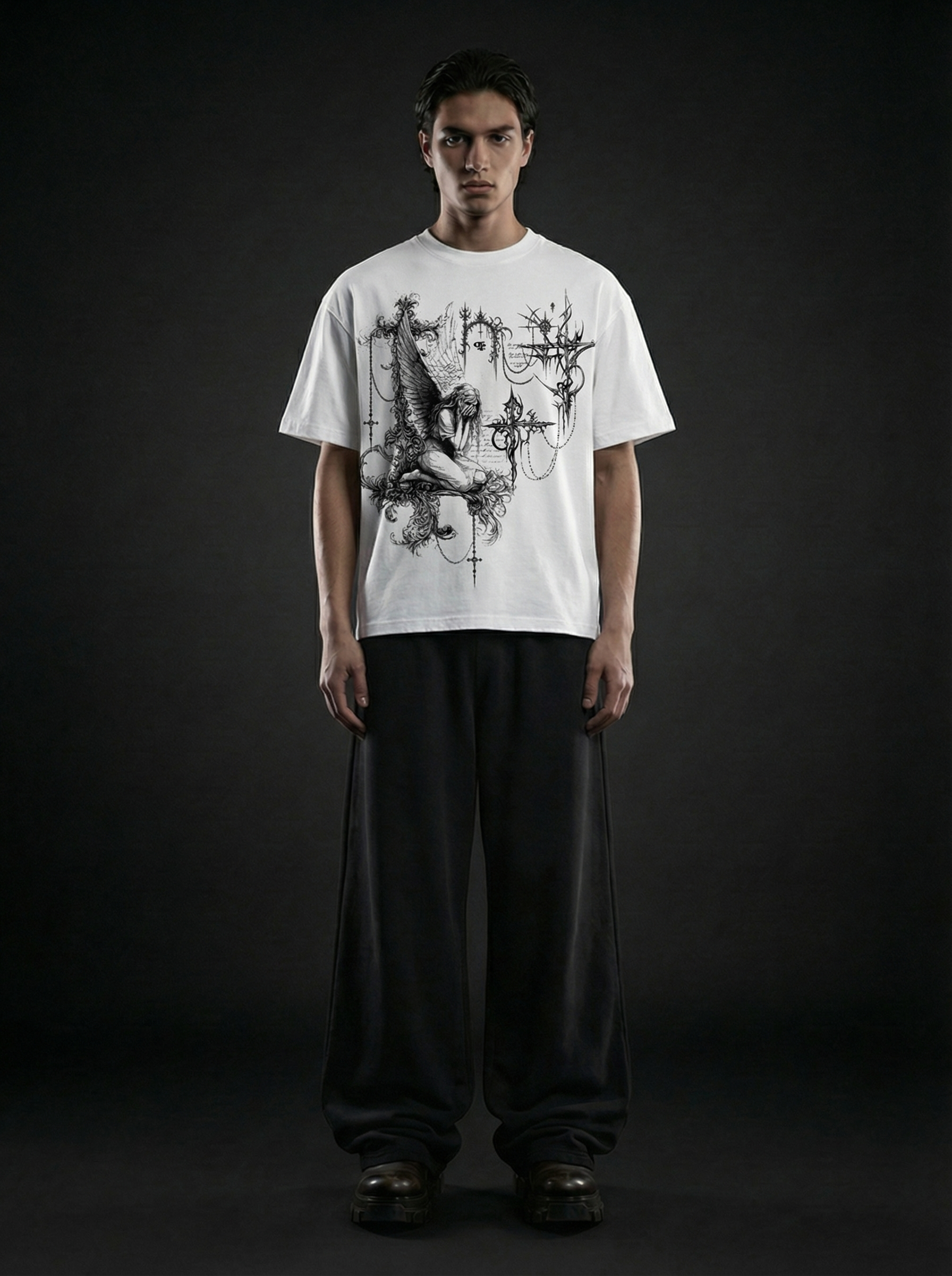 Exile White Boxy Oversized Tshirt