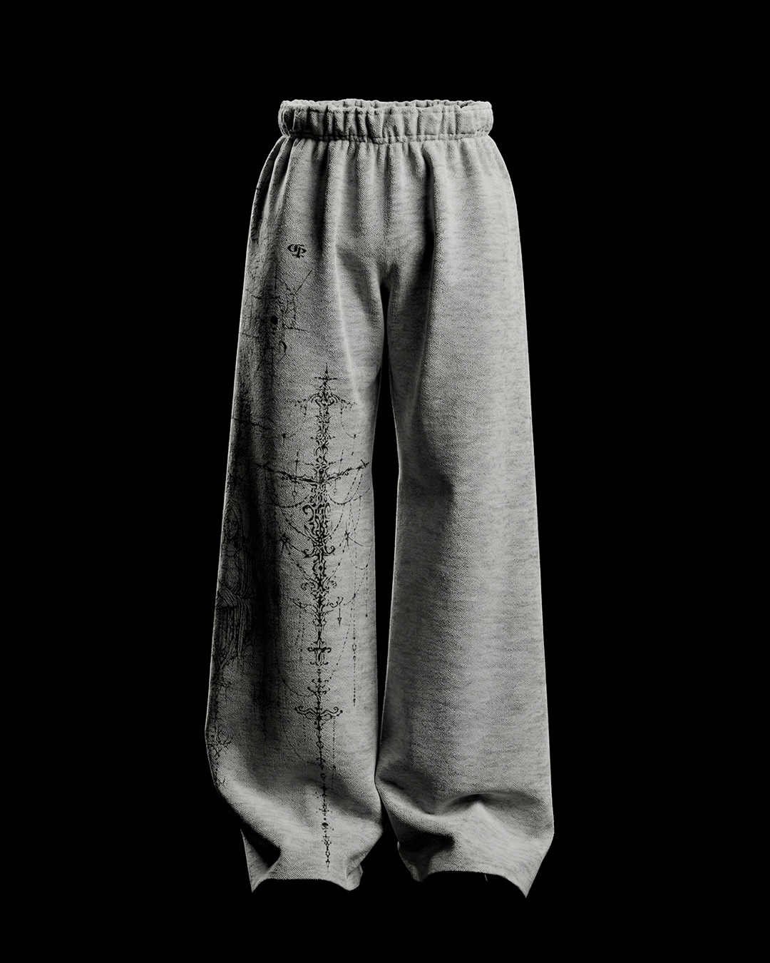 Feral Grey Unisex Straight Fit Baggy Pants