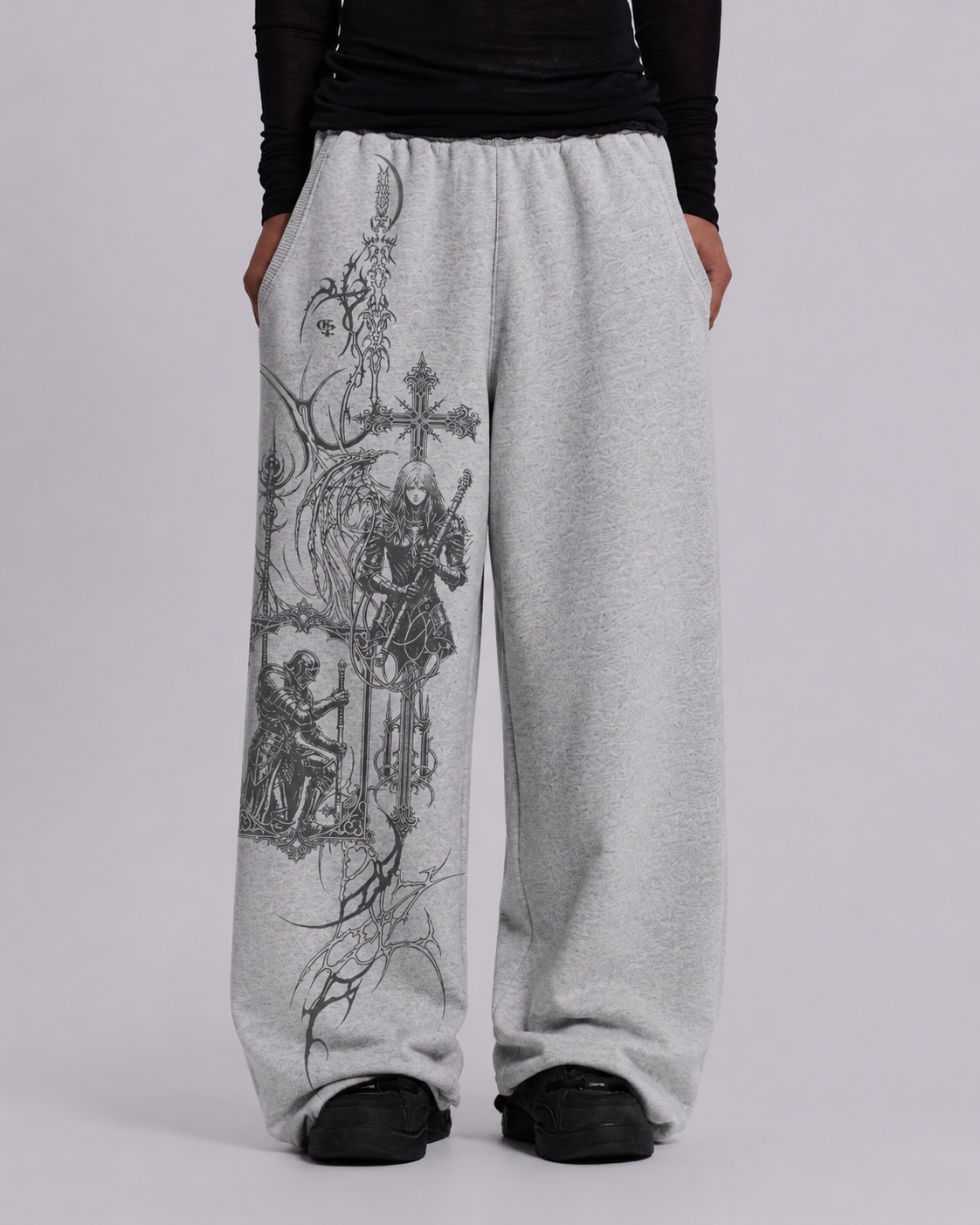 Honor Melange Unisex Straight Fit Baggy Pants