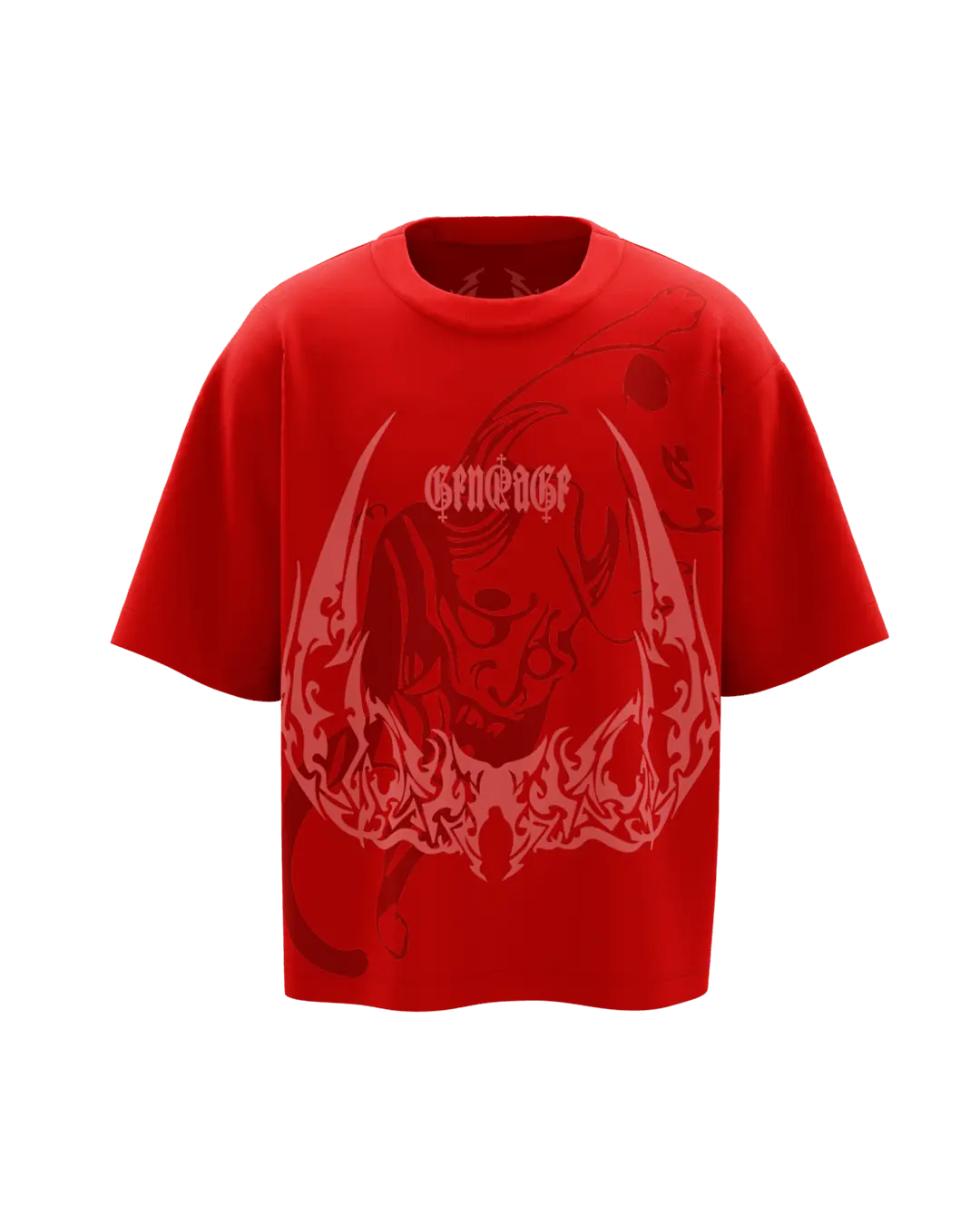 Katsumi Red Unisex Boxy Oversized Tshirt